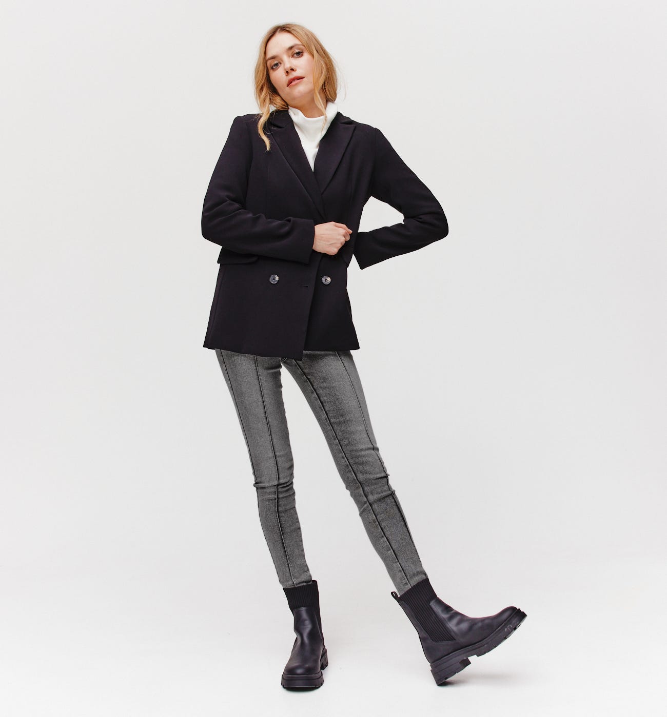 Jeans skinny cucitura gamba
