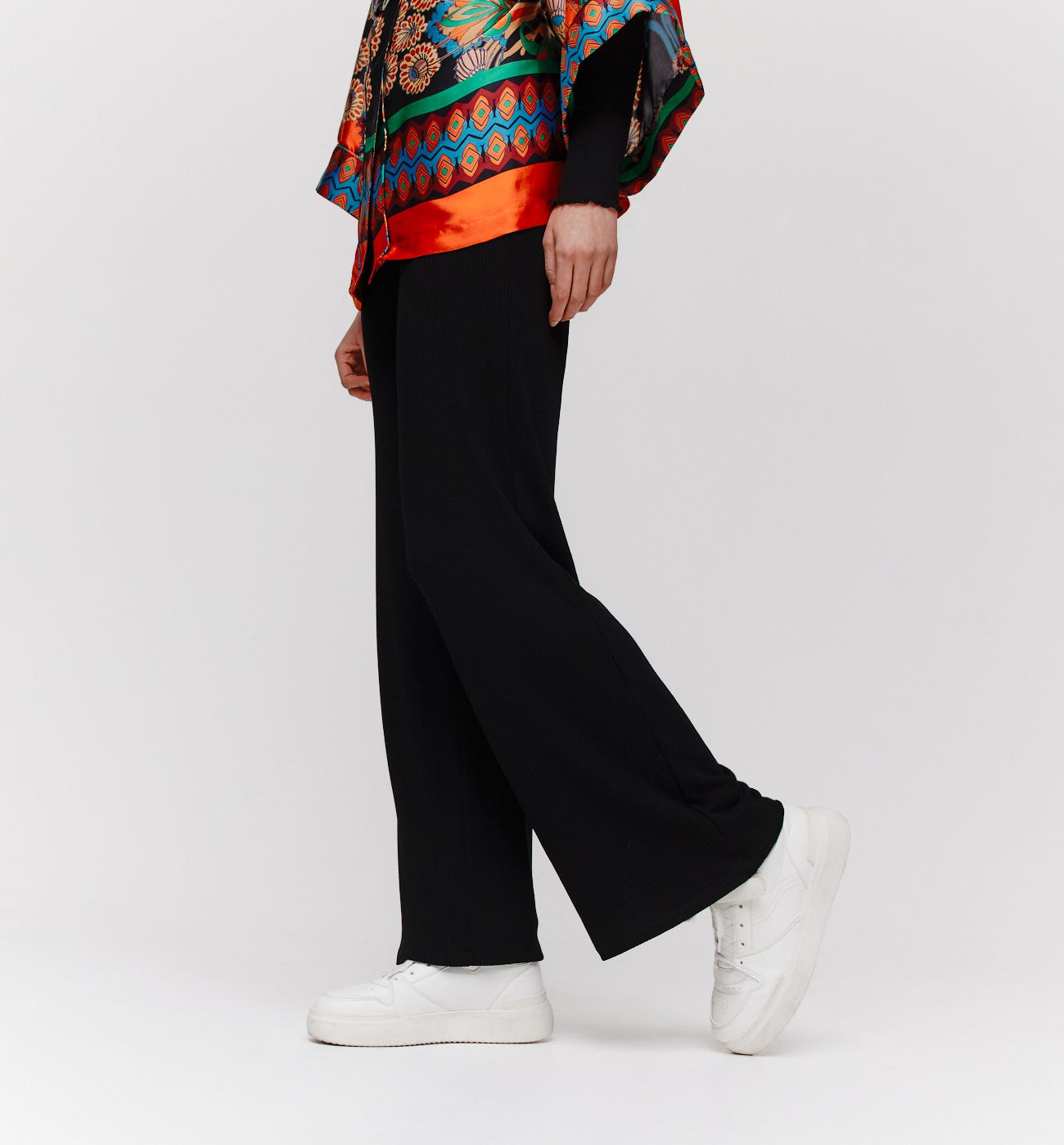 Pantaloni in jersey a coste