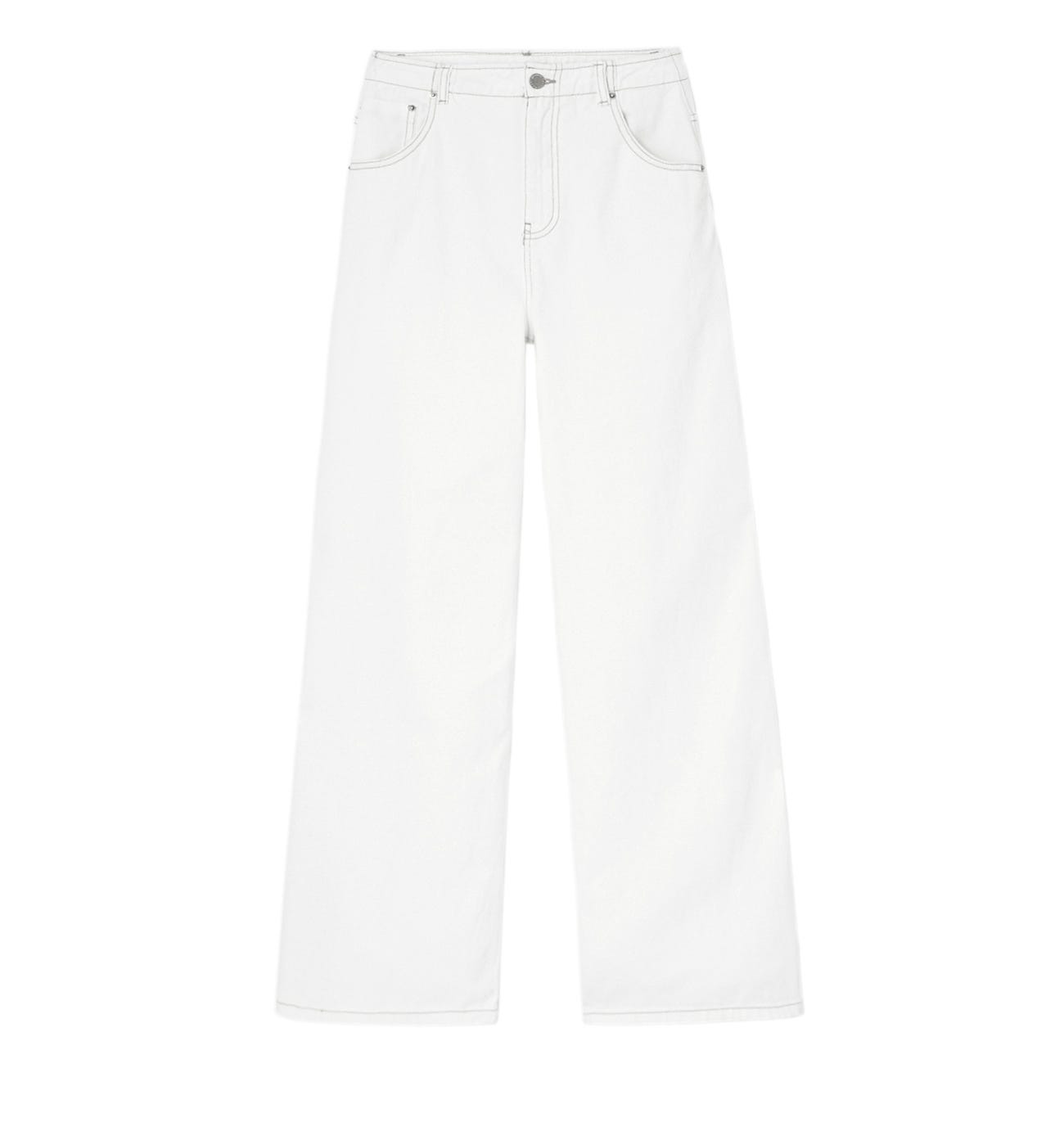 Wideleg high-waist trousers