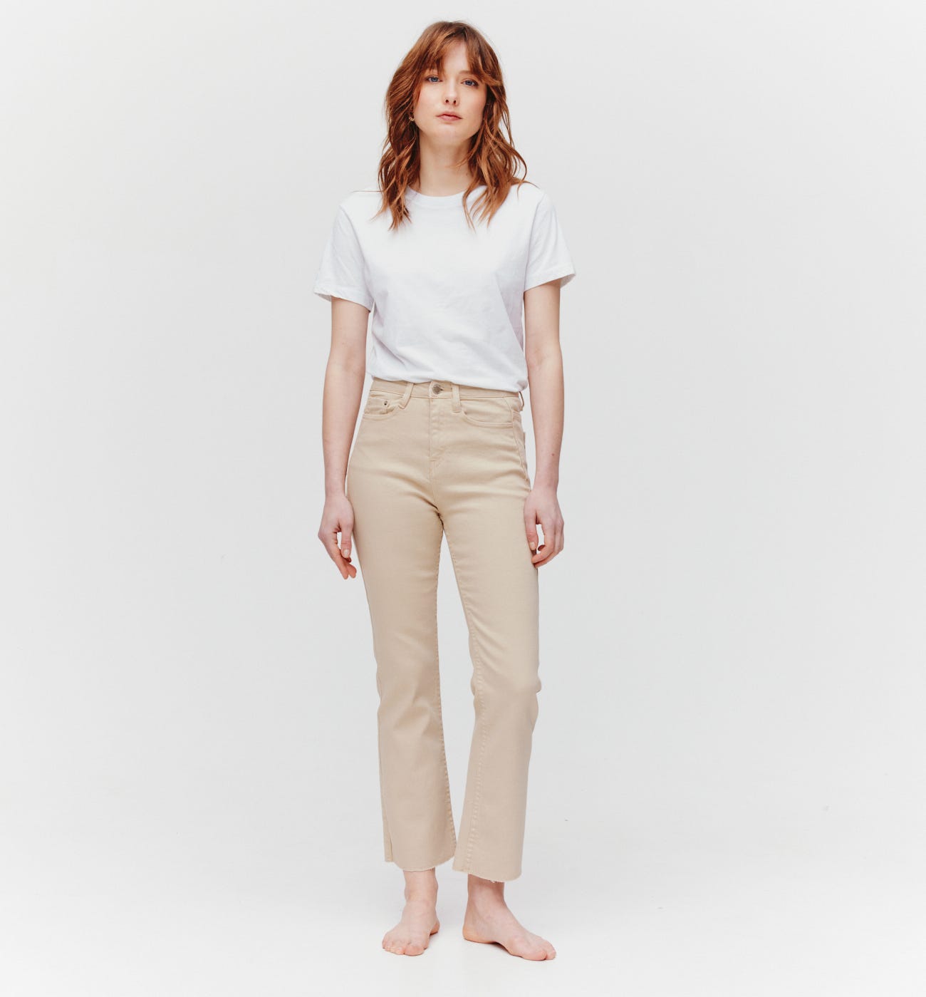 Flared short jeans