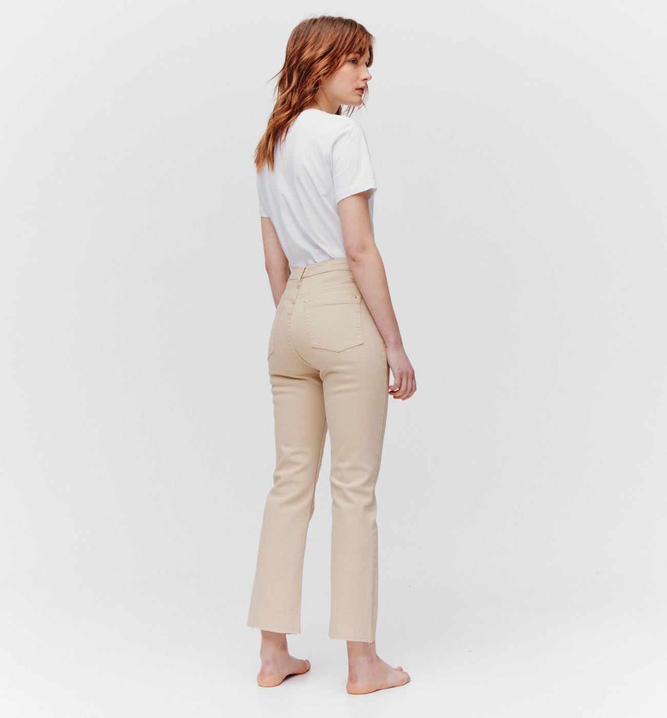Flared short jeans