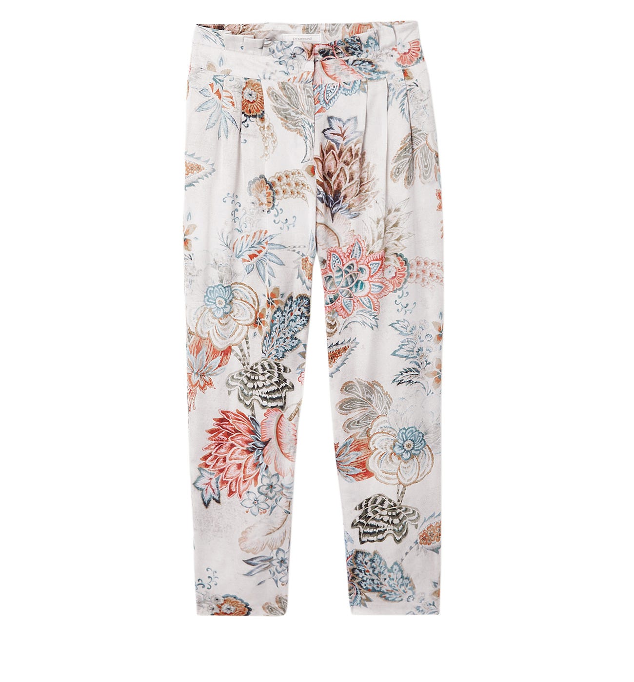 High-waist silky trousers