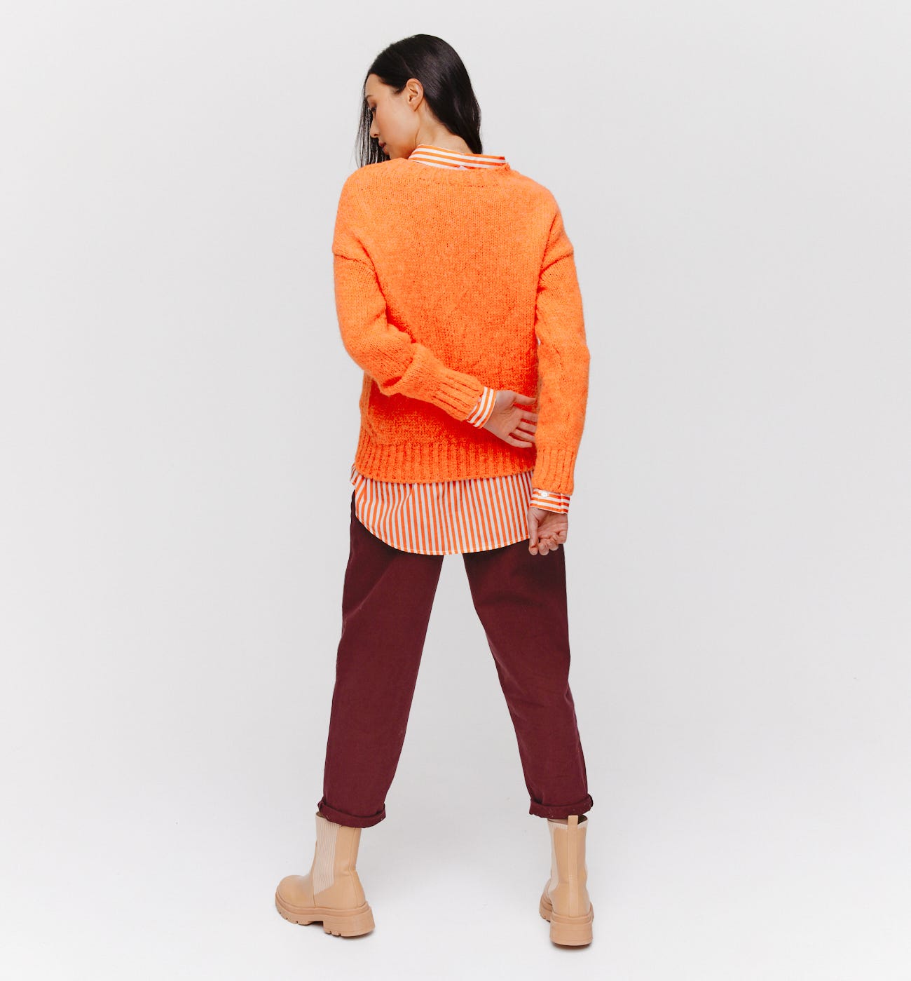 Pantaloni vita alta cintura