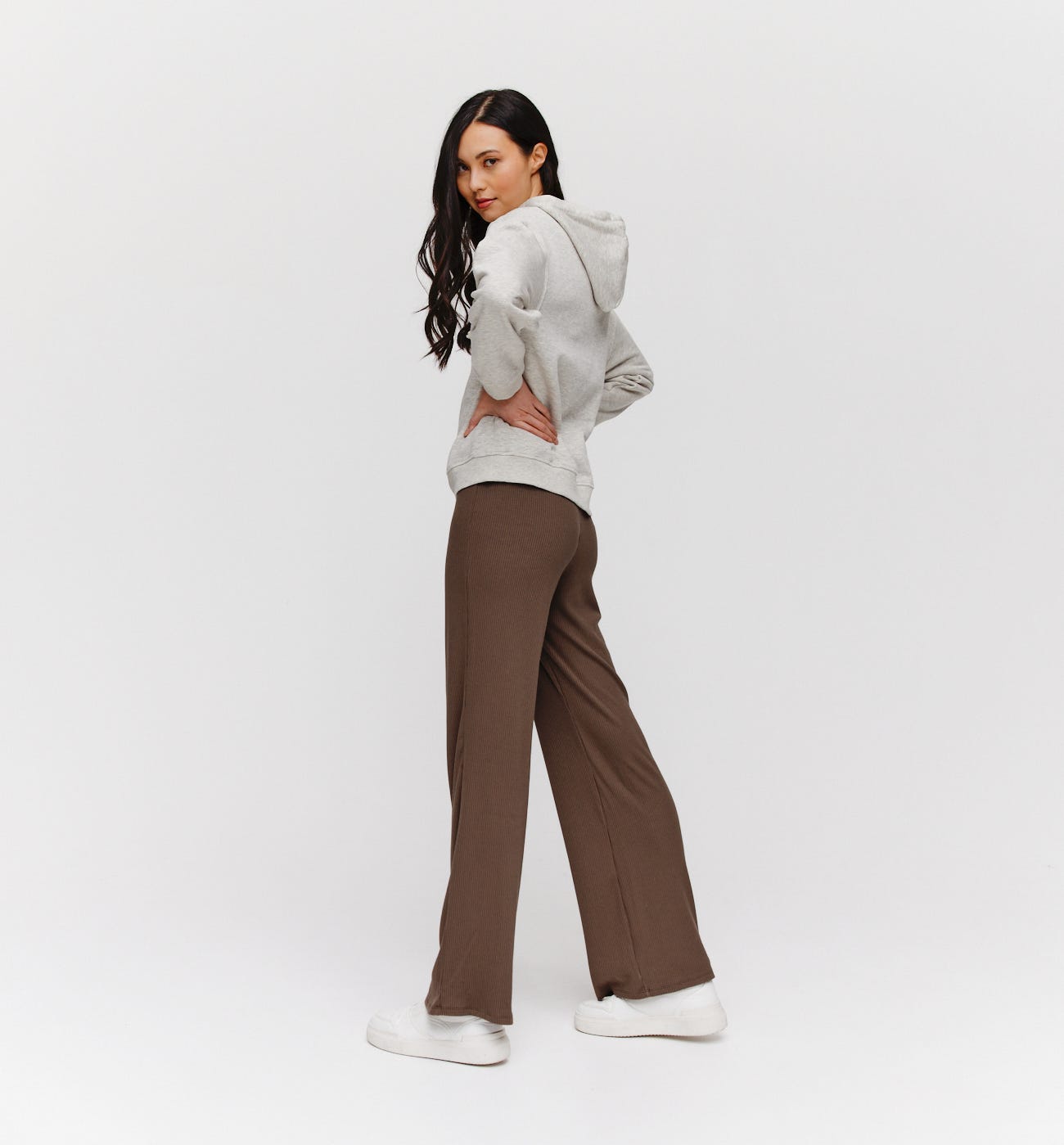 Pantalon en jersey côtelé