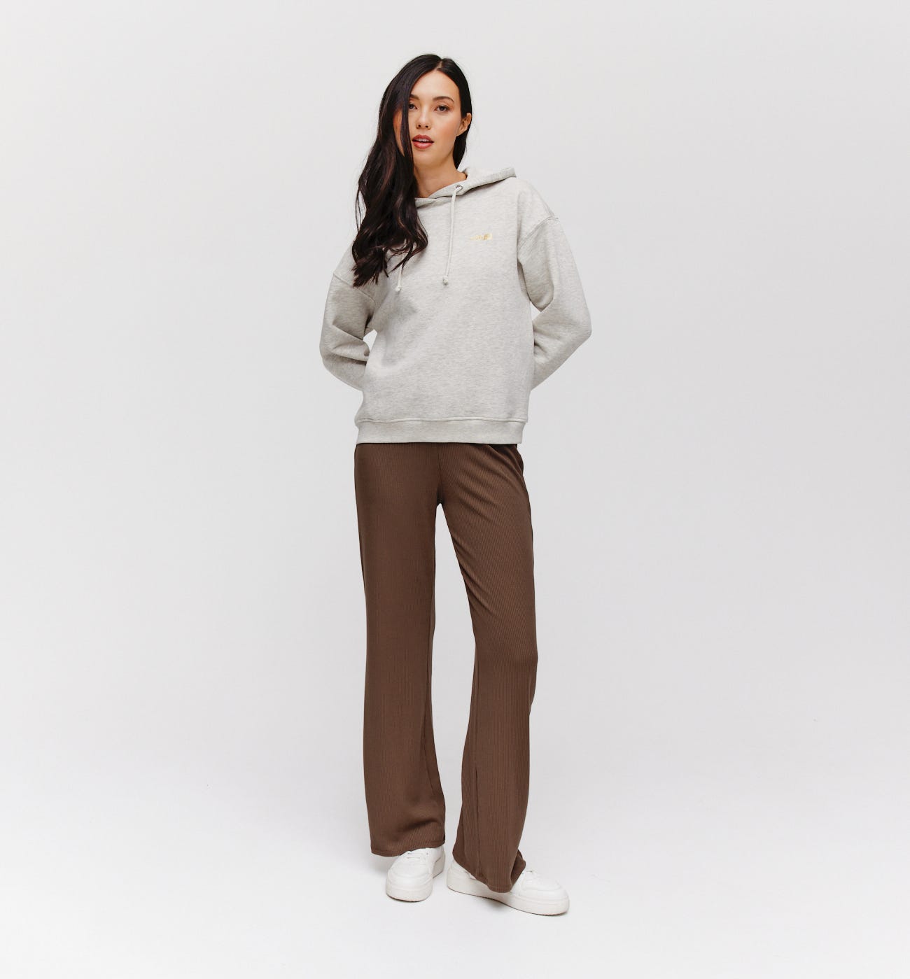 Pantalon en jersey côtelé