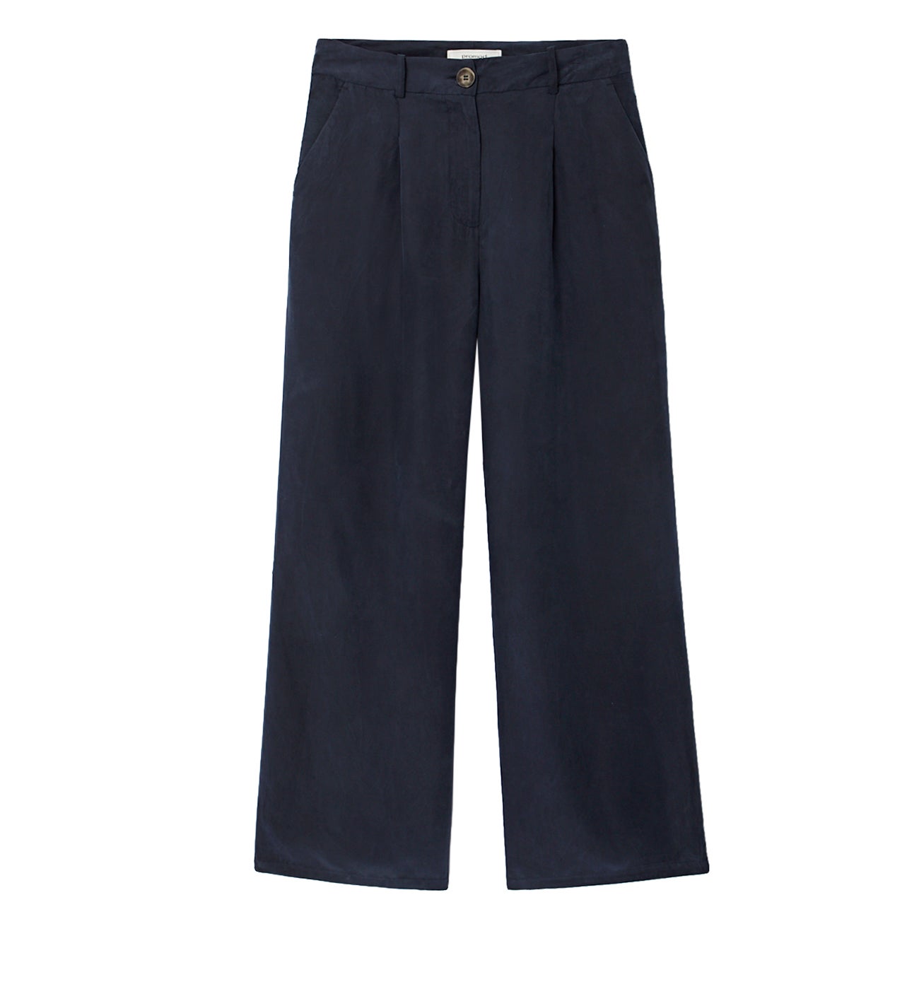 High-waist wideleg trousers - Navy blue