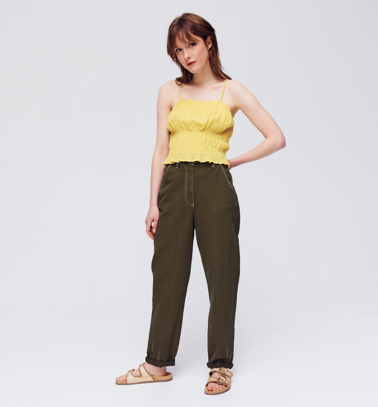 High-waist trousers