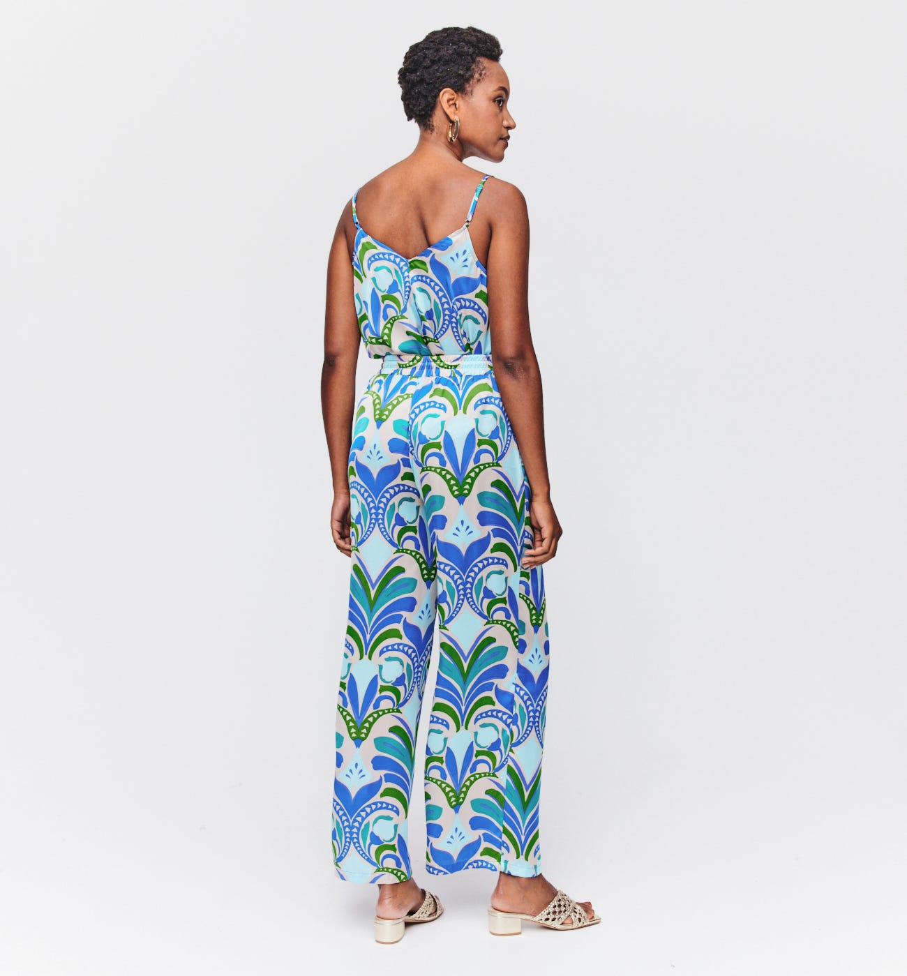Silky patterned trousers
