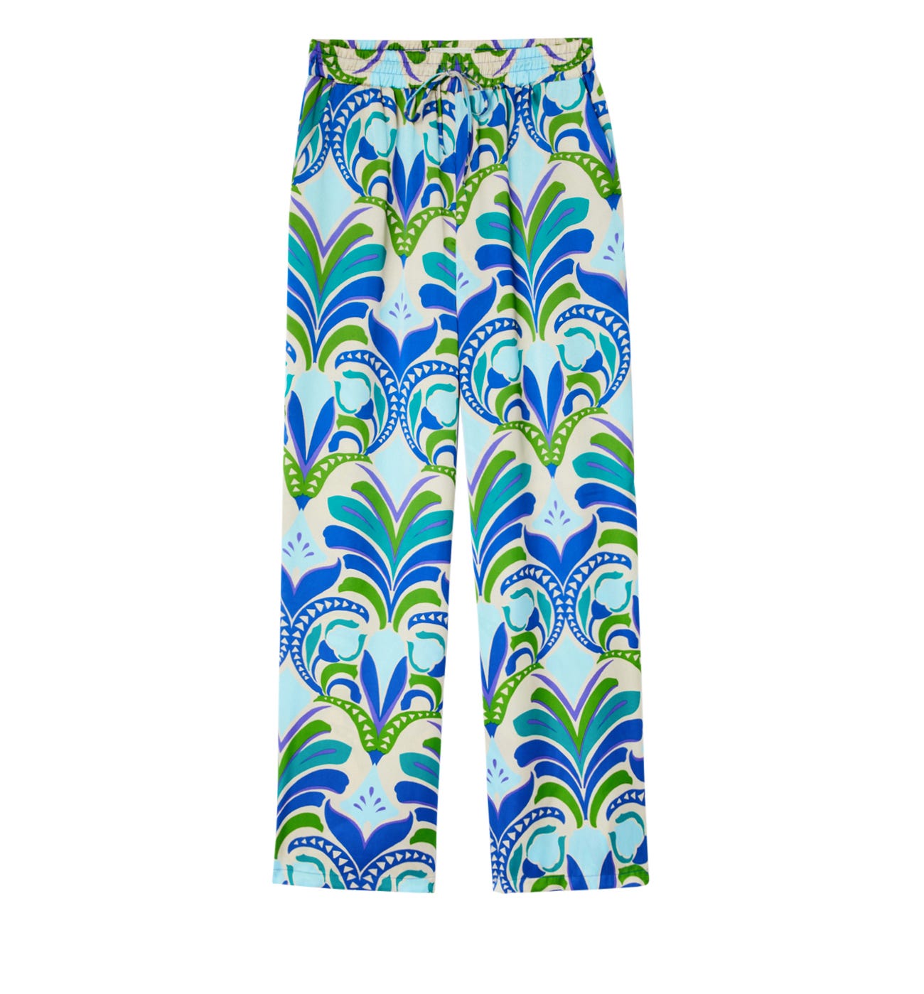 Silky patterned trousers