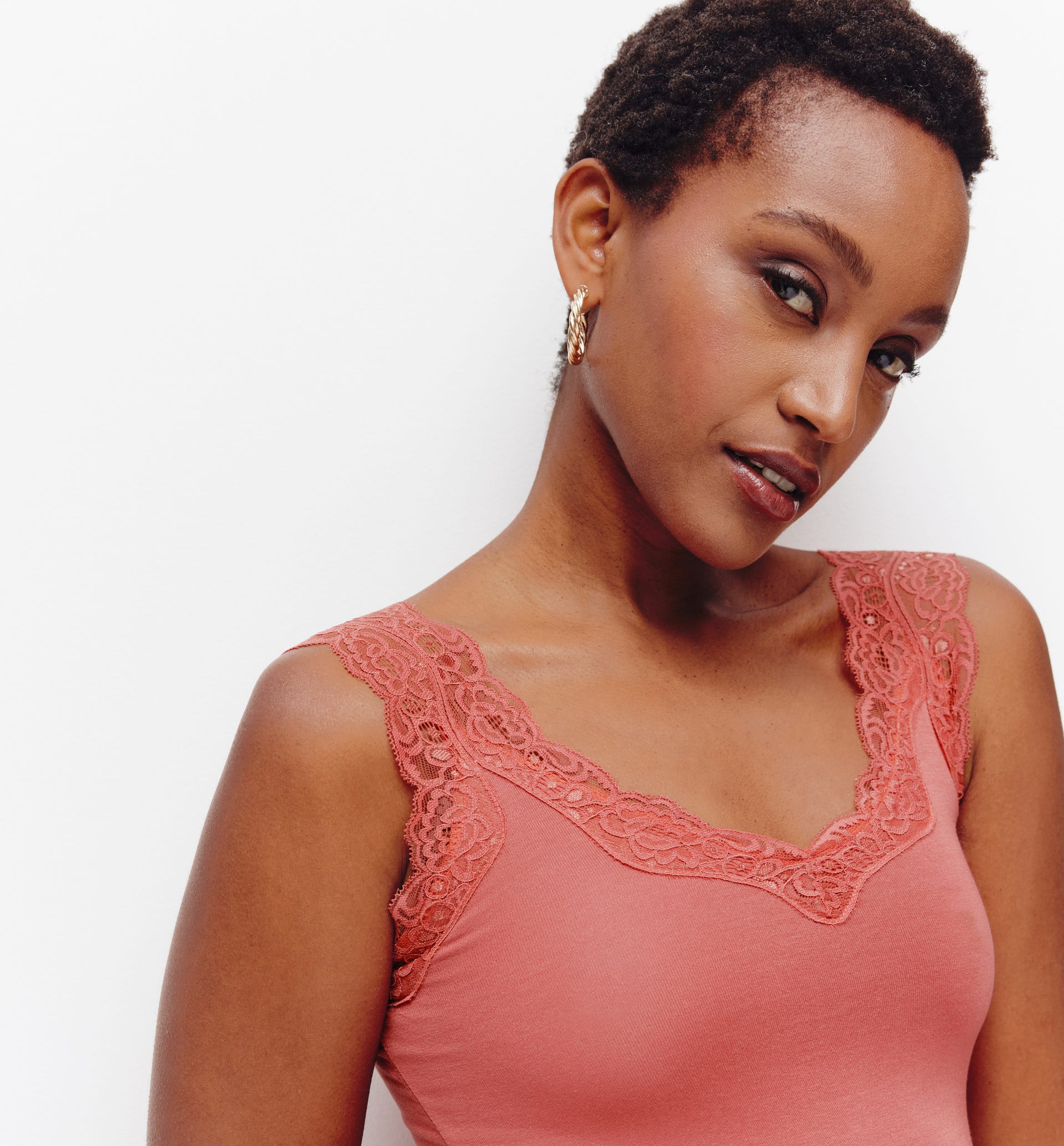 Top with lace straps