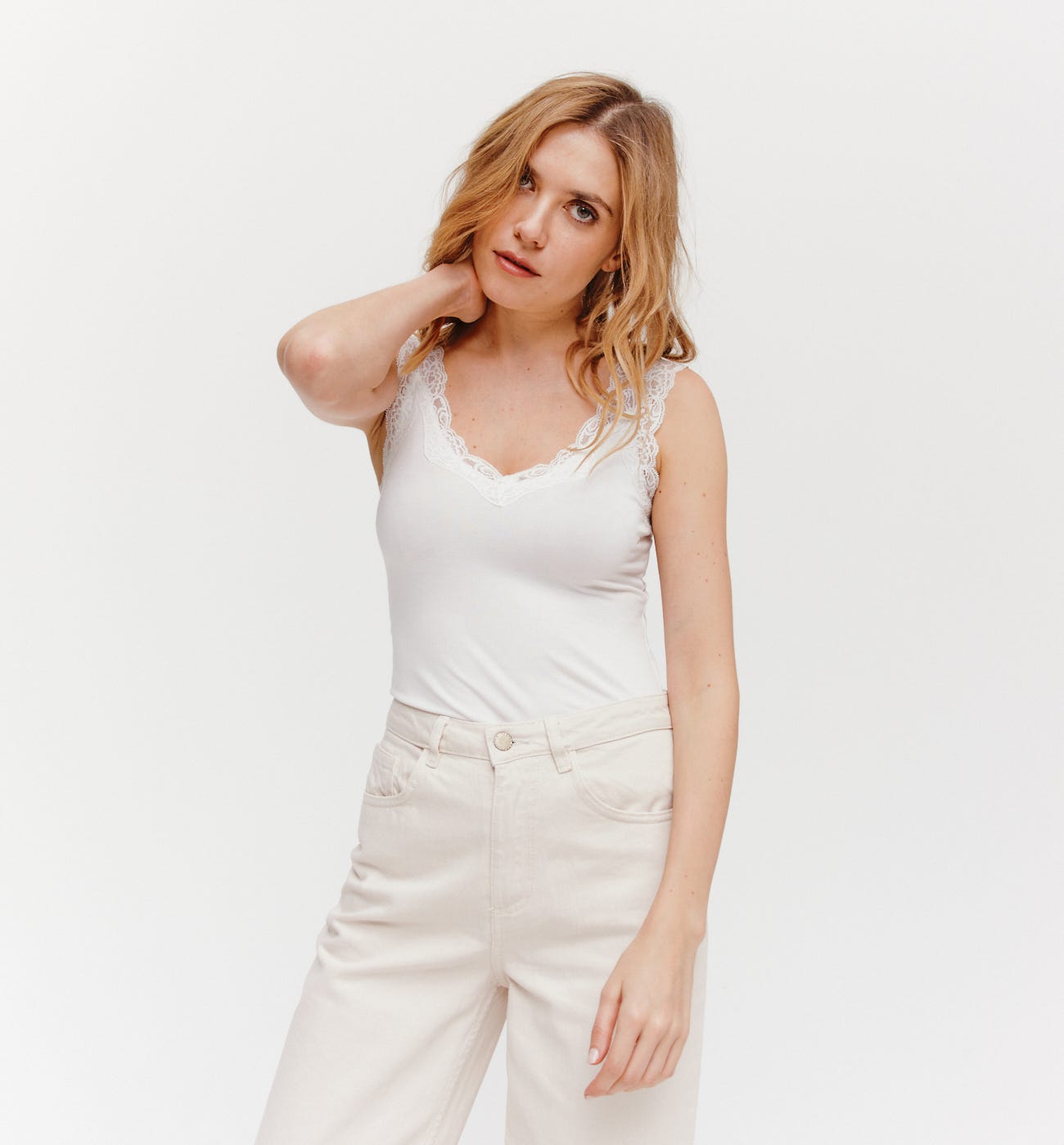 Top with lace straps