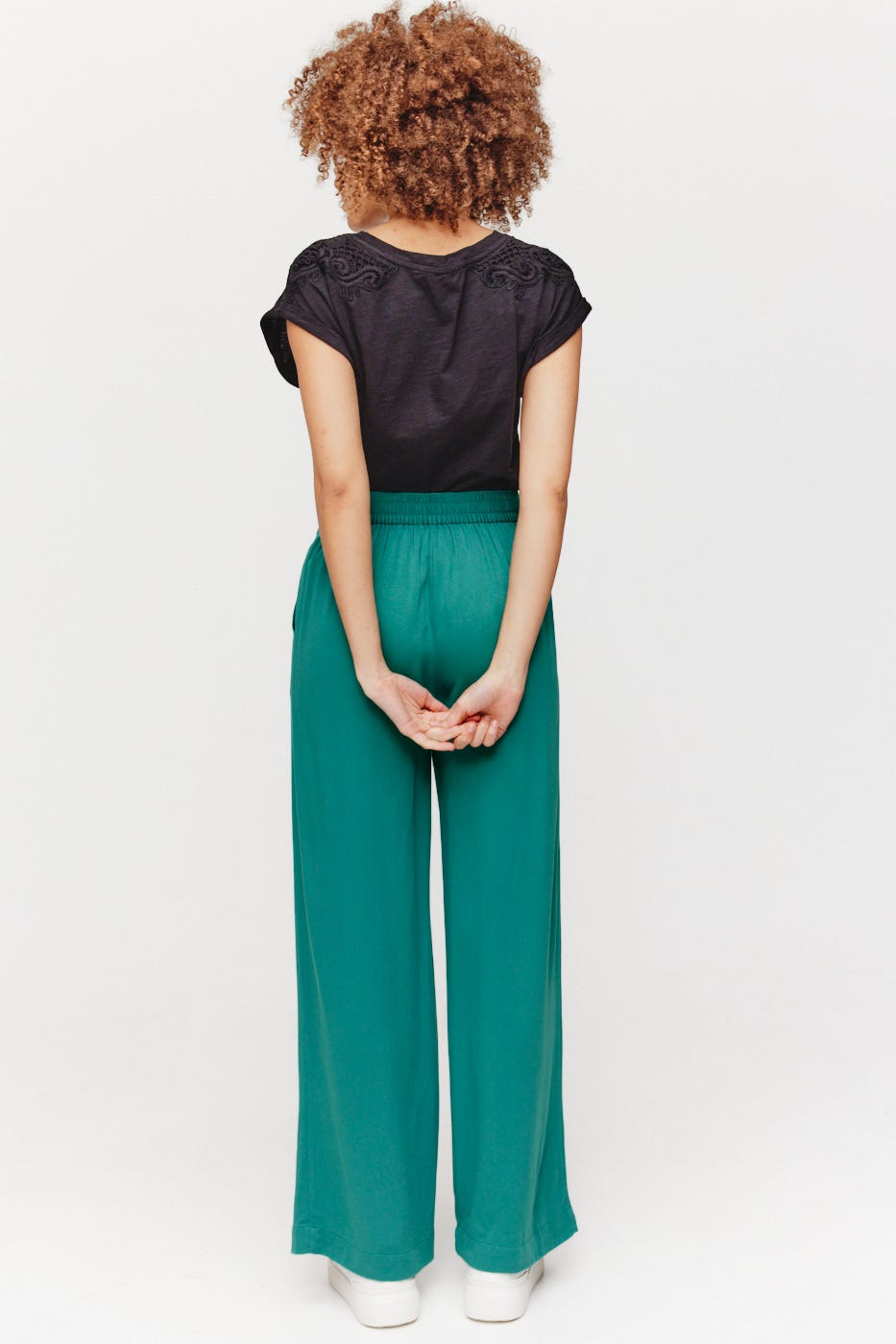 High waist wideleg trousers