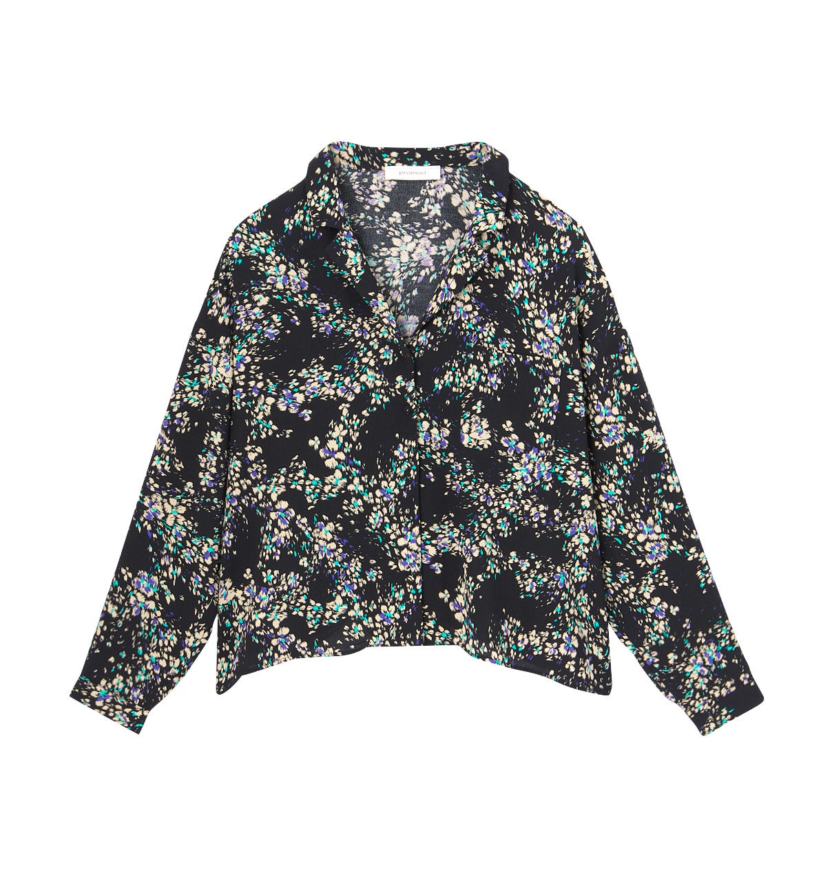 Bluse mit Pyjamakragen