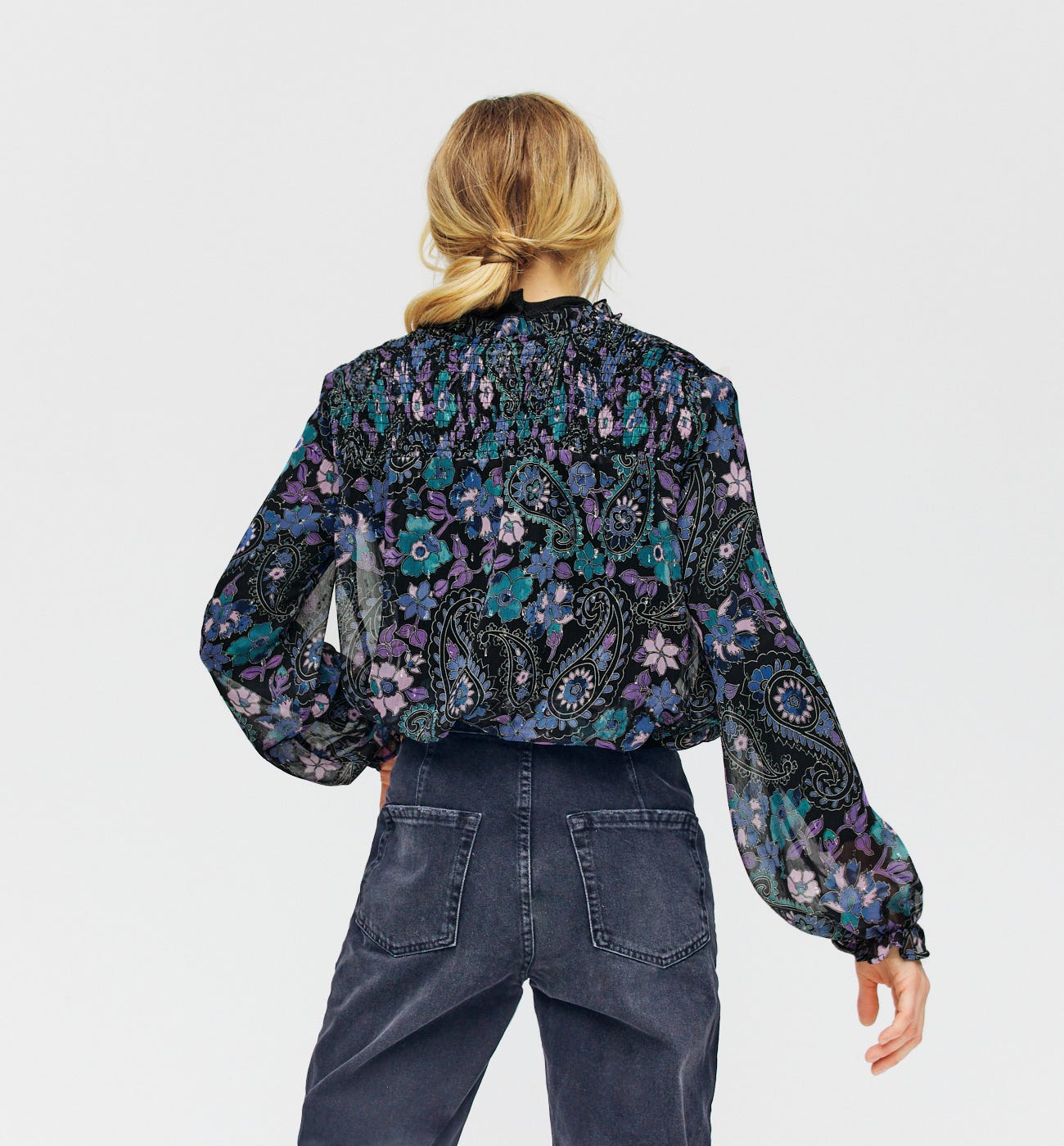 Gesmokte Bluse