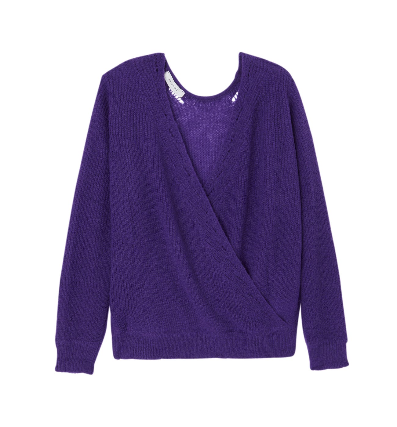 Pullover in Wickeloptik