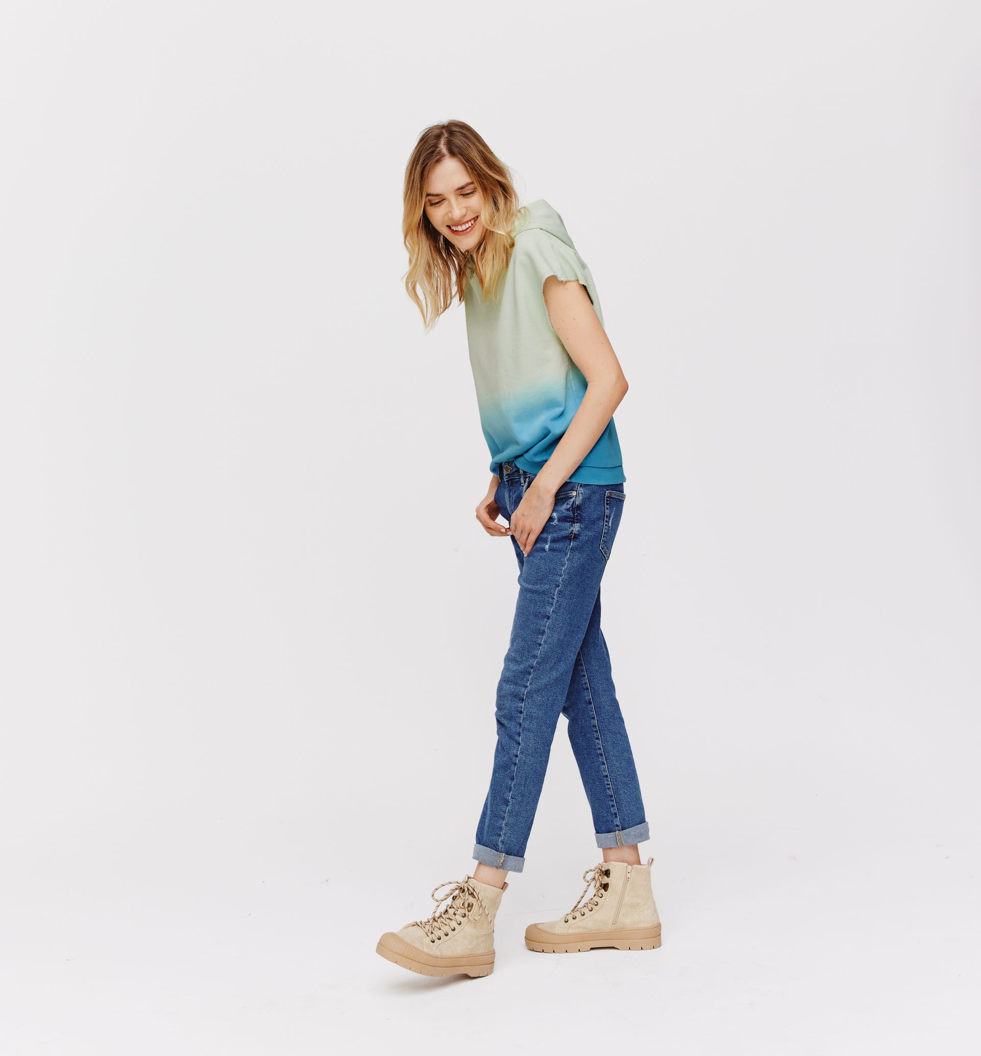 Felpa tie&die con cappuccio