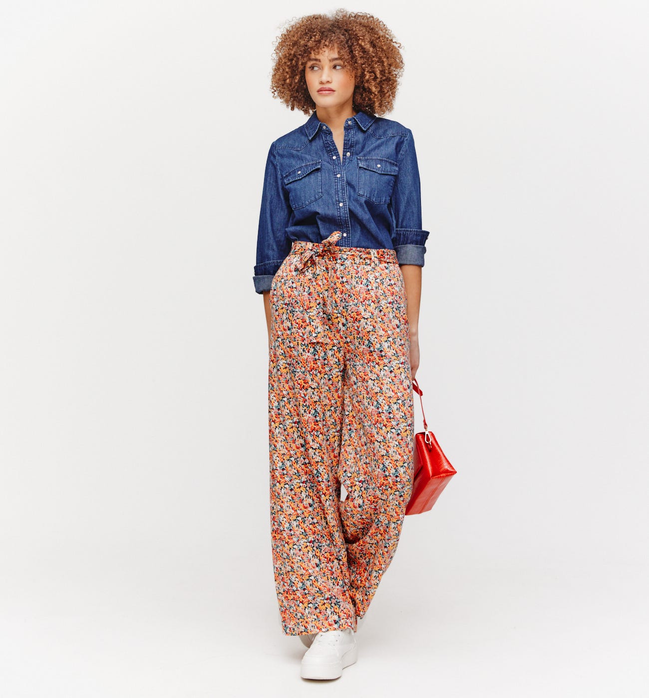 High waist wideleg trousers