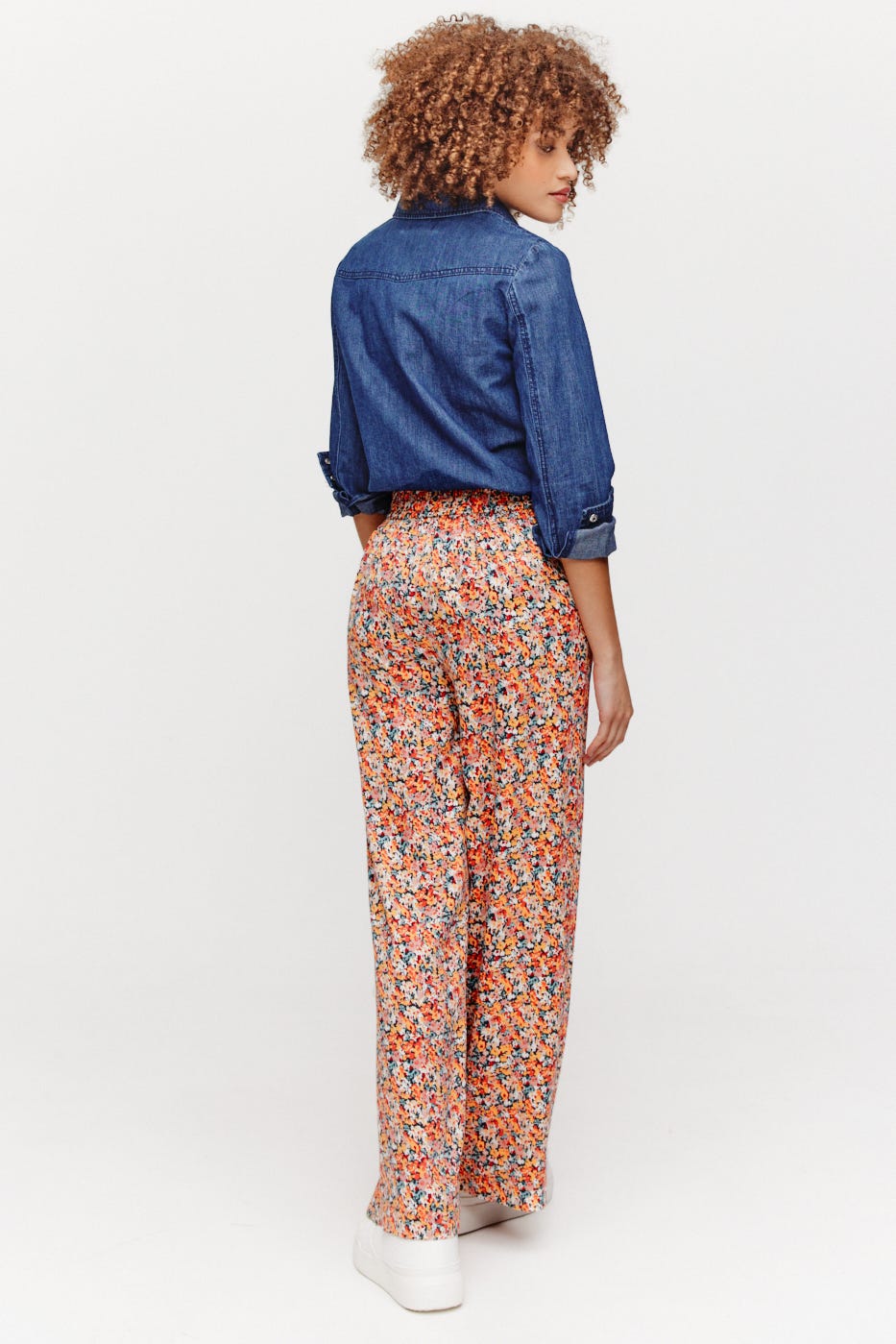 High waist wideleg trousers