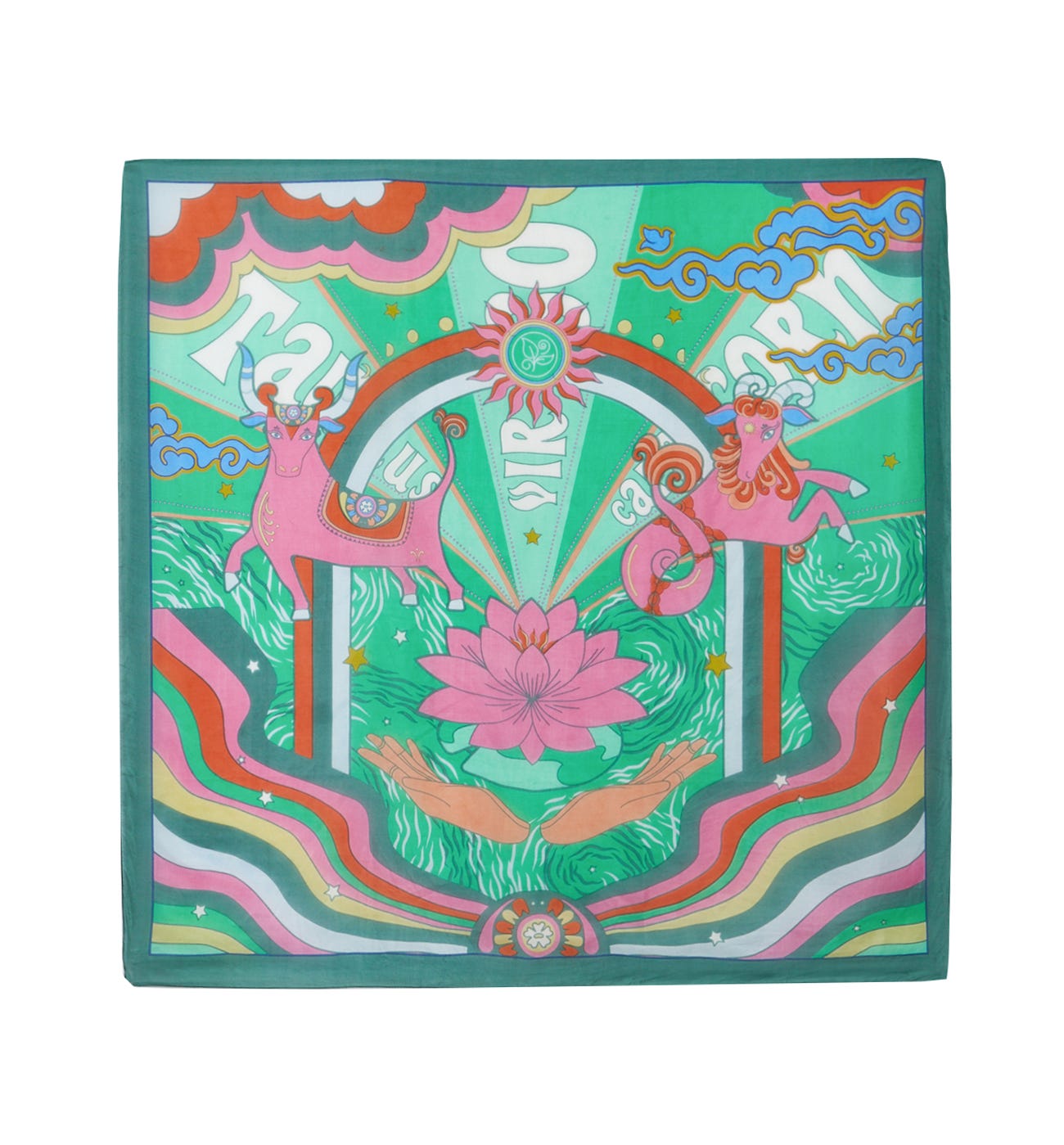 Foulard di seta segni di Terra