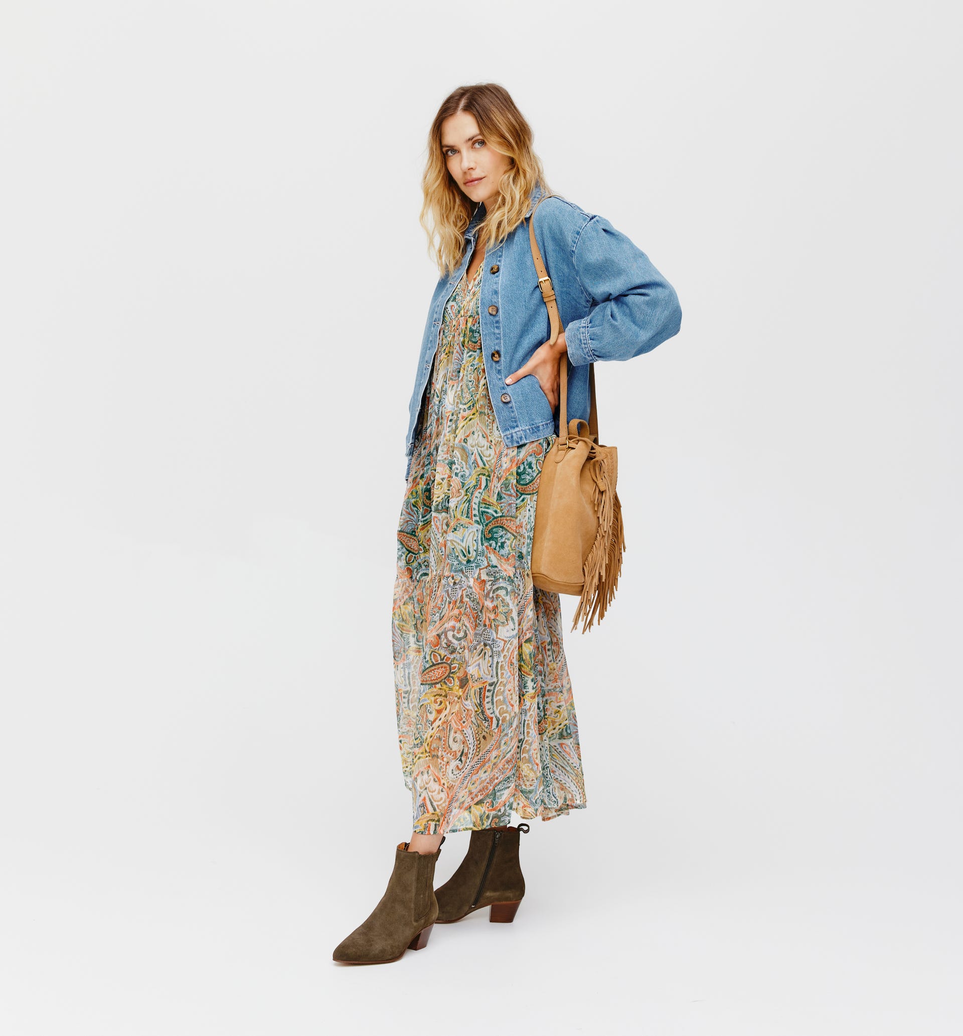 Long patterneed dress