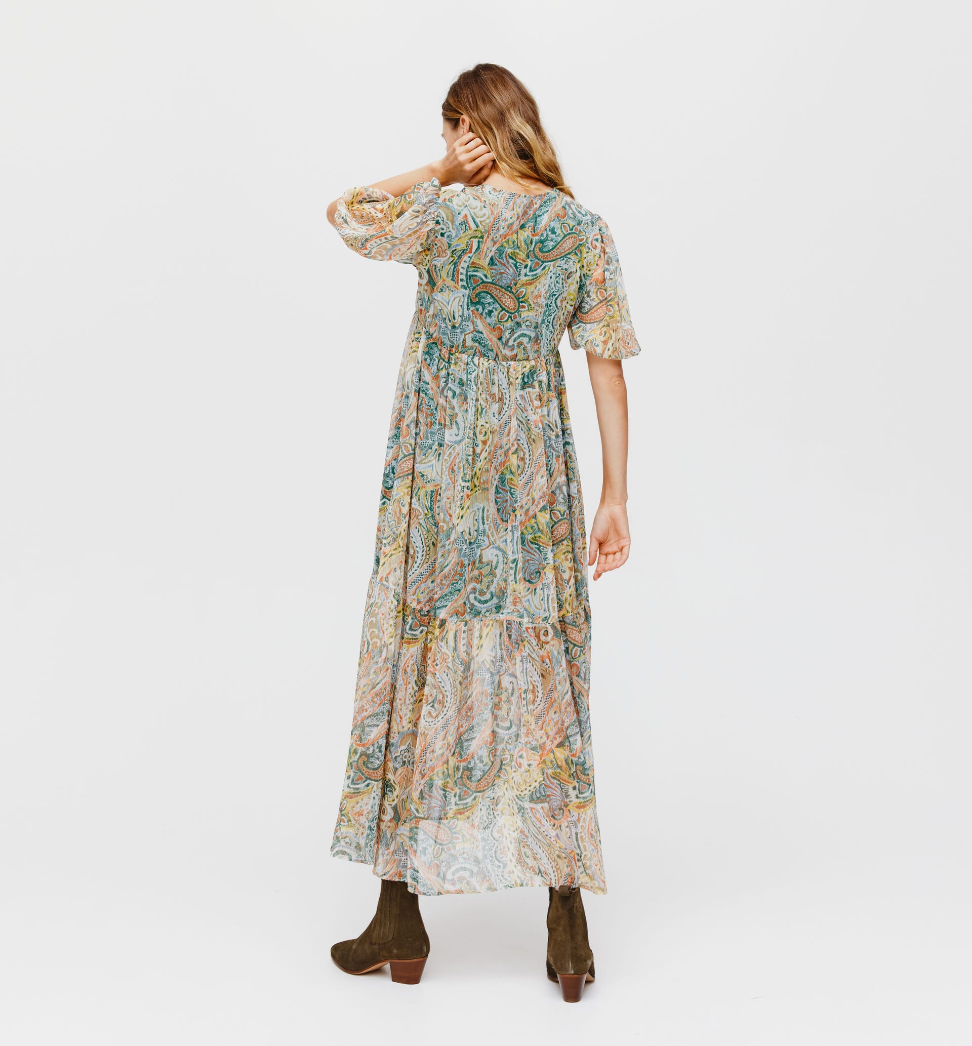 Long patterneed dress