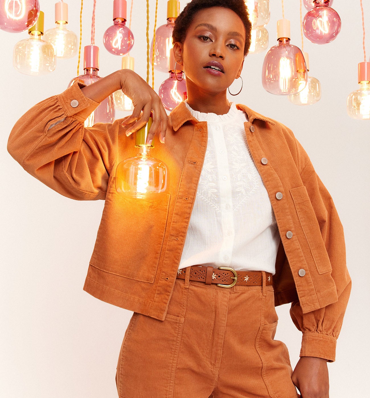 Corduroy jacket - Chestnut brown