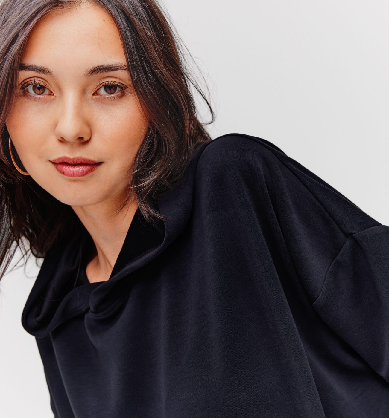 Sweat-shirt uni à capuche