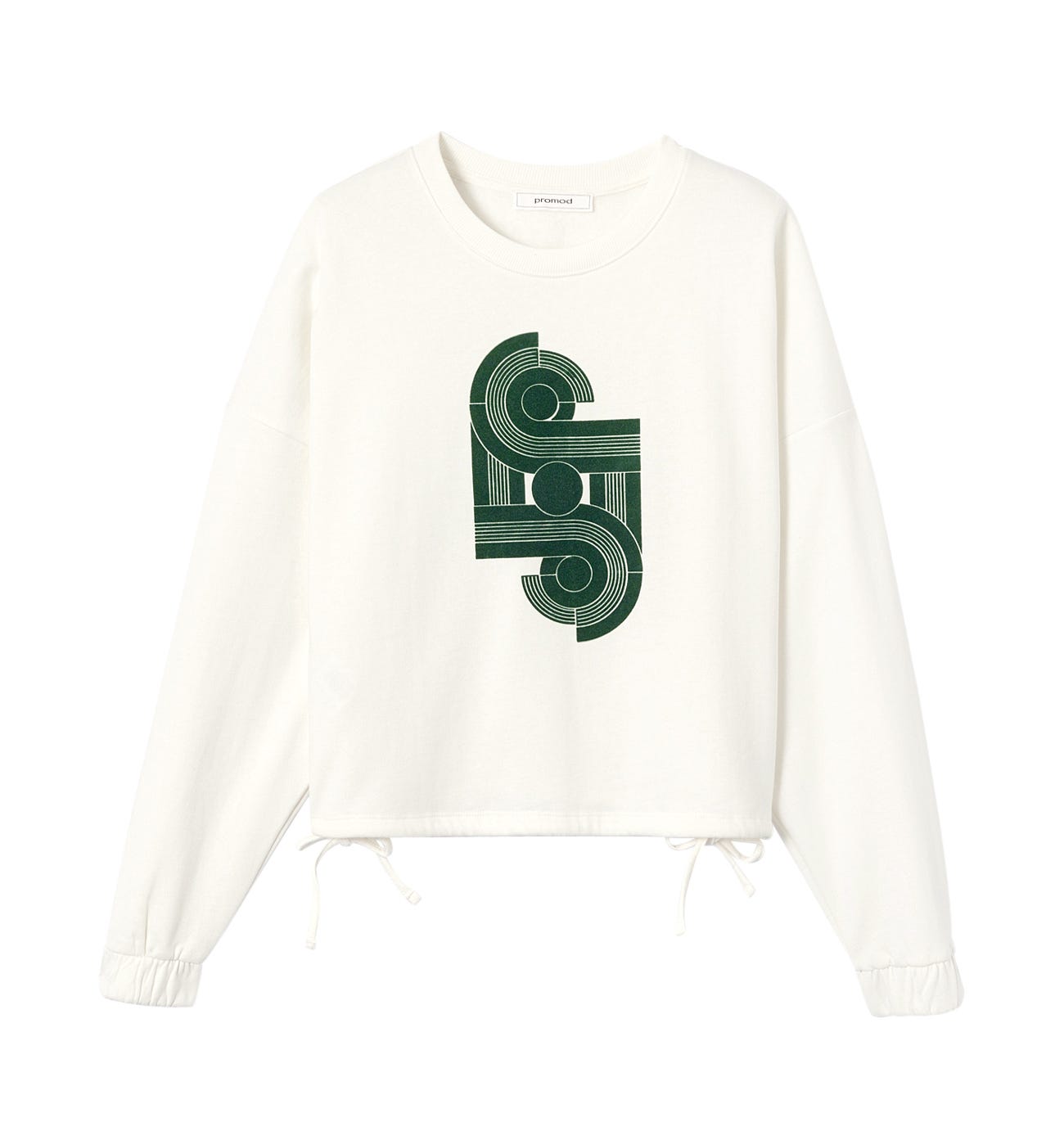Sweatshirt mit Flockprint