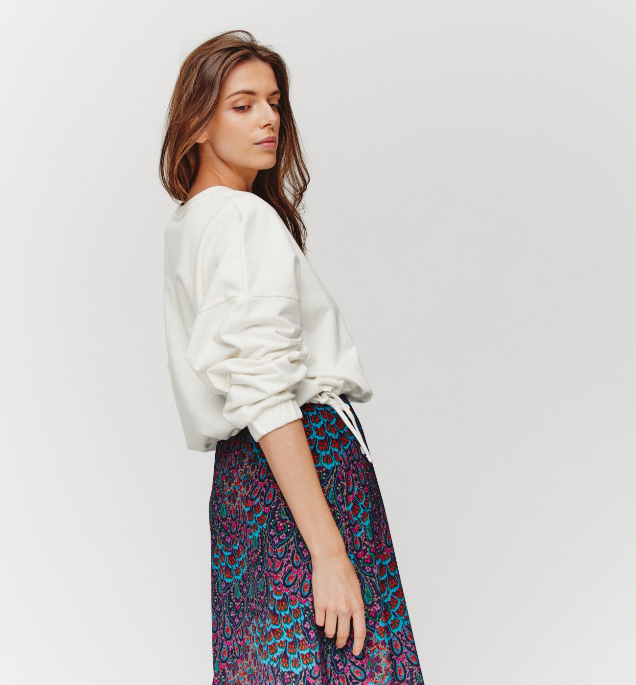 Sweatshirt mit Flockprint