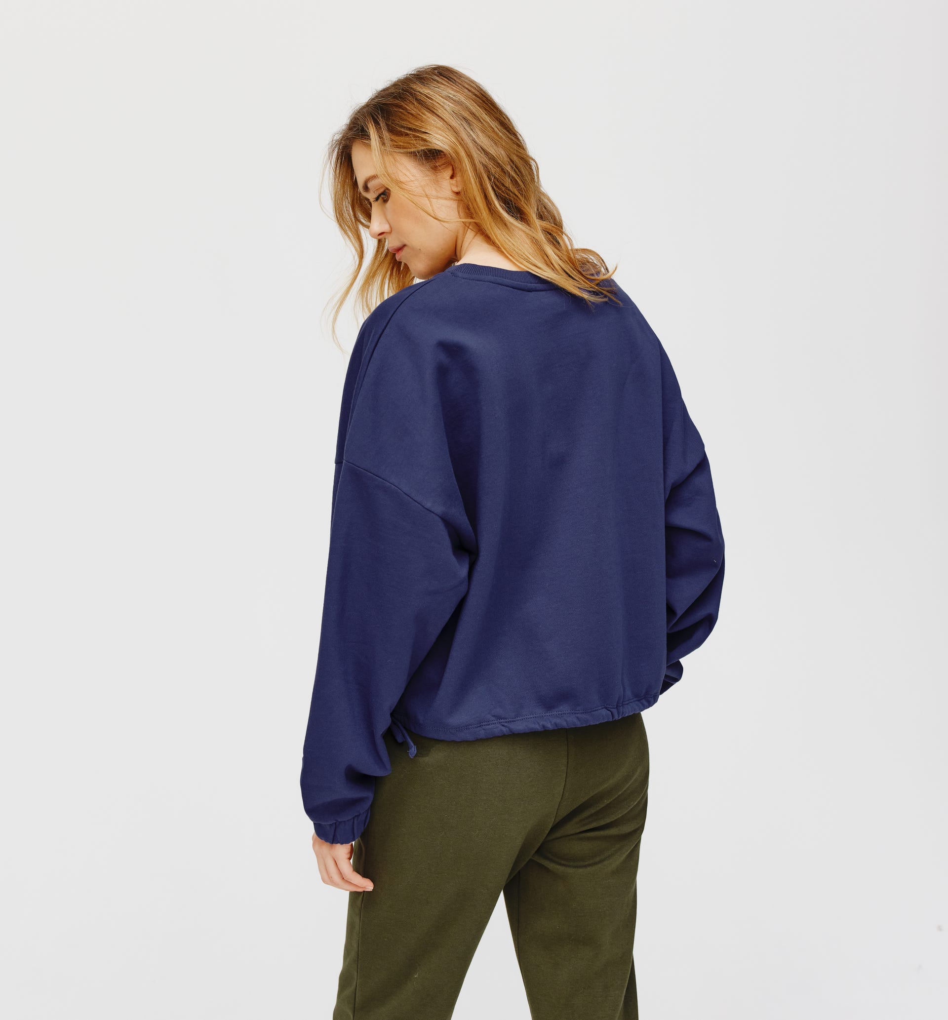 Sweatshirt mit Flockprint