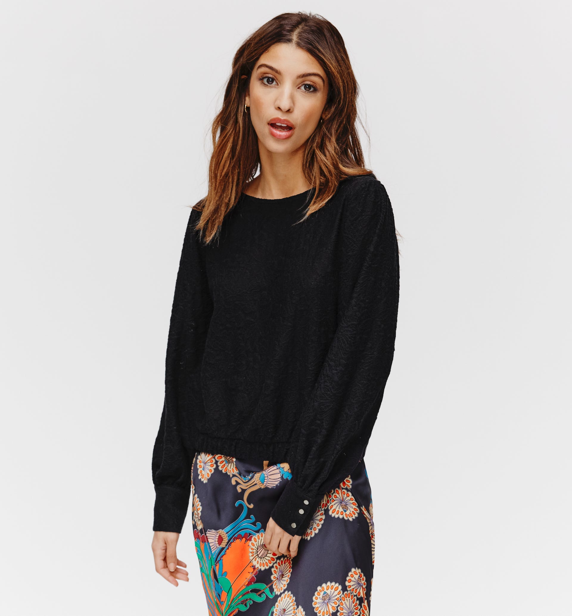 Lace-effect top