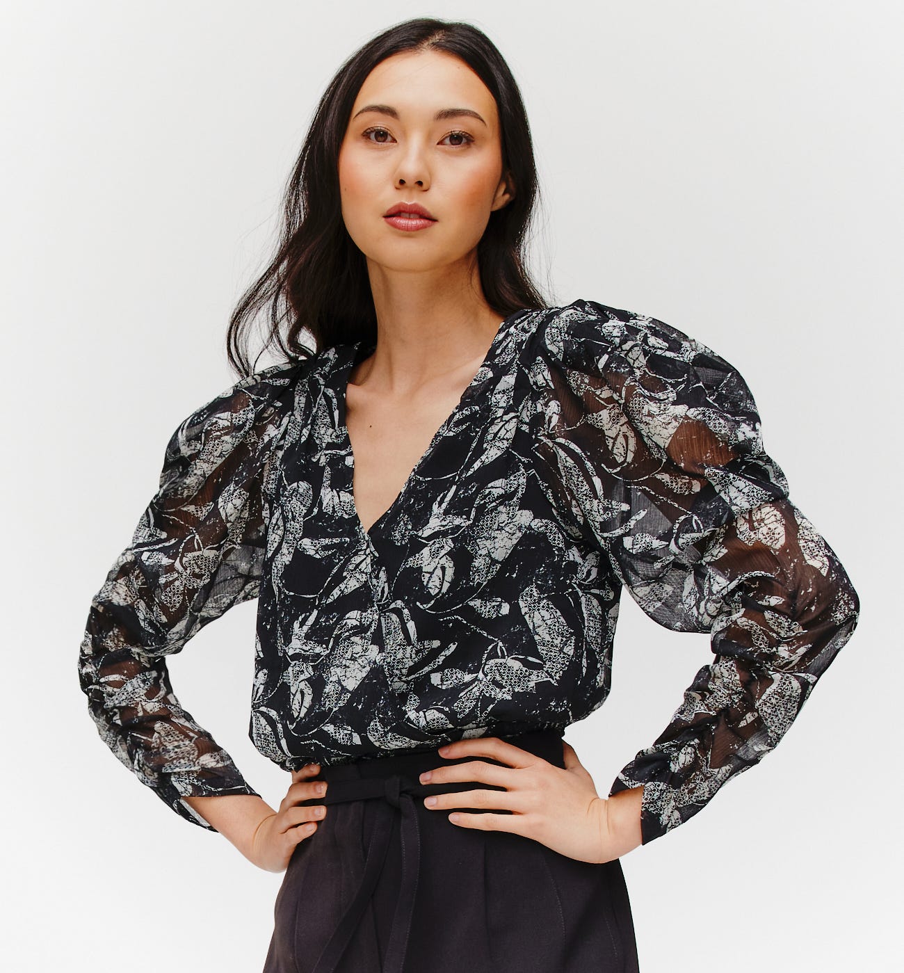Camisa gasa estampada