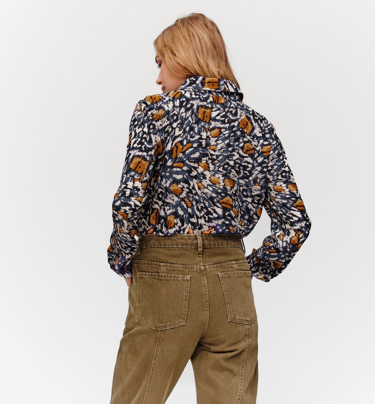 Gemusterte Bluse