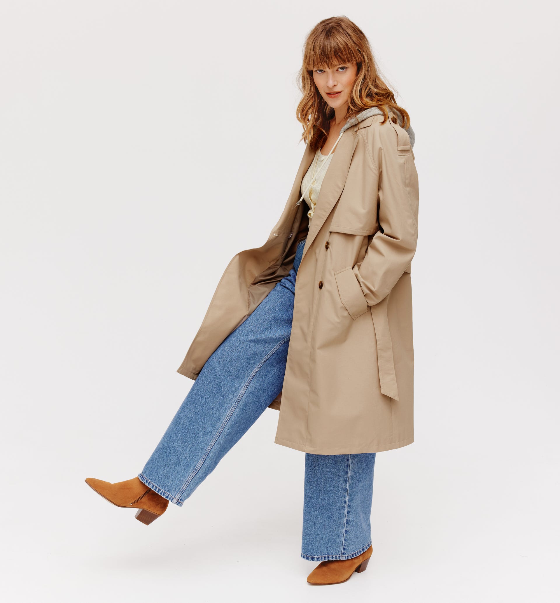 Hooded trenchcoat