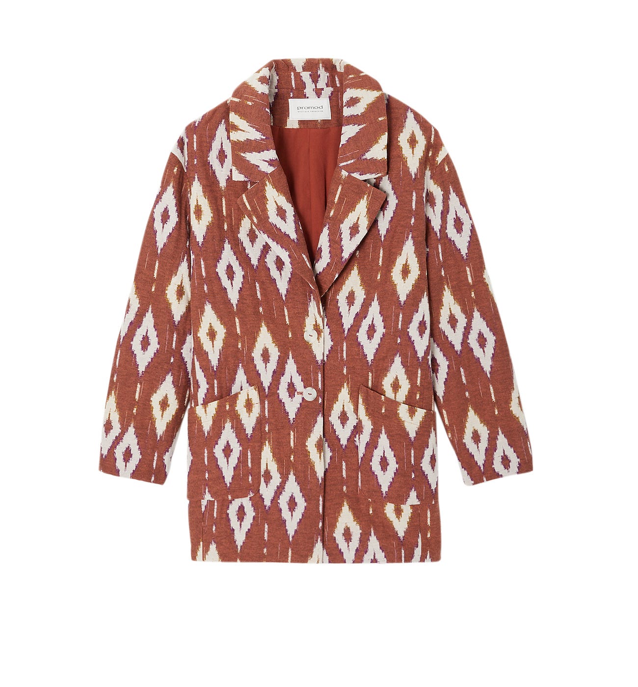 Oversized ikat jacket
