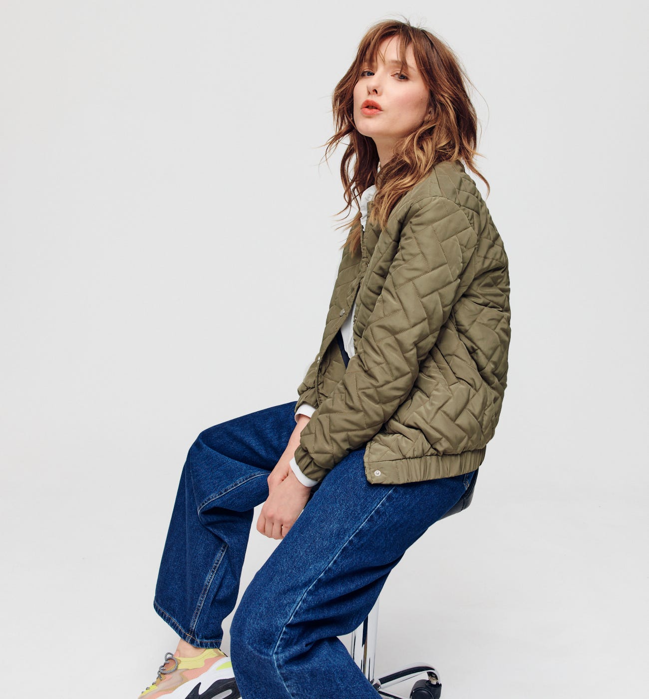 Padded bomber jacket