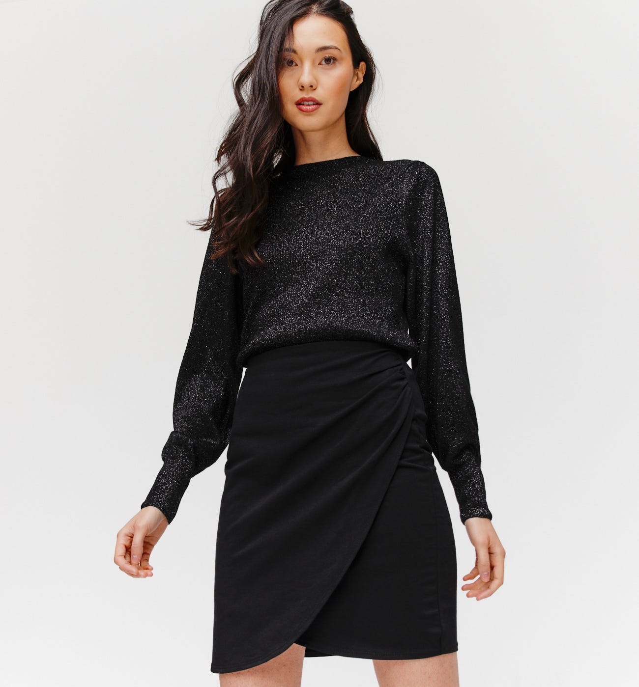 Plain jersey skirt