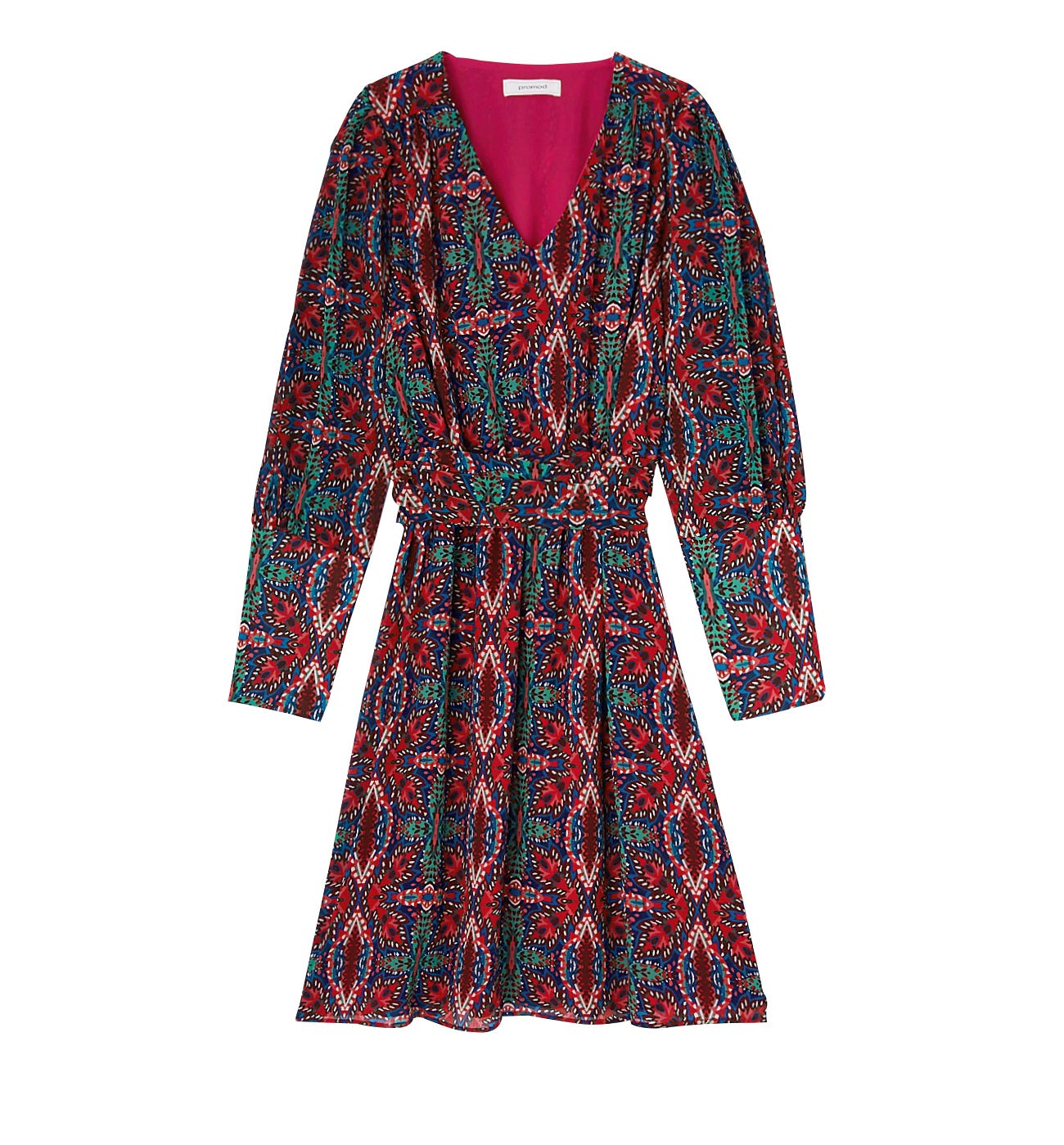 Patterned voile dress