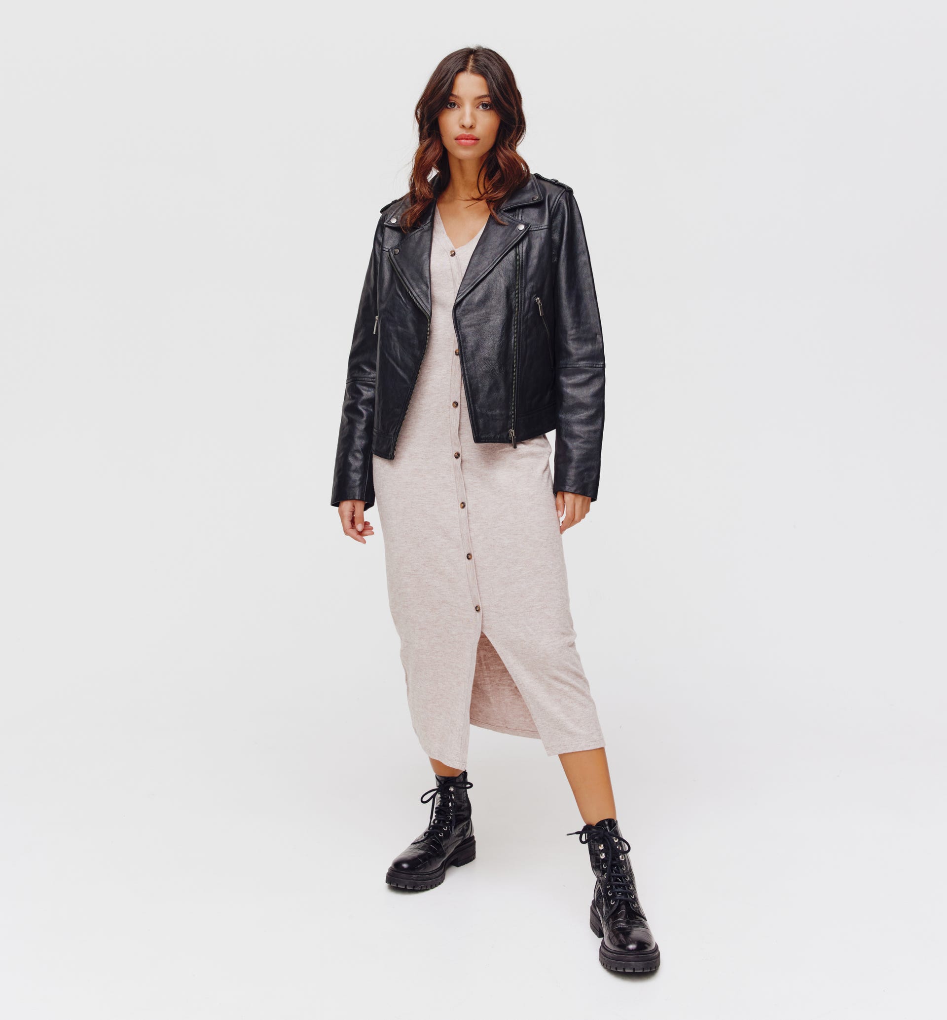 Langes Pulloverkleid