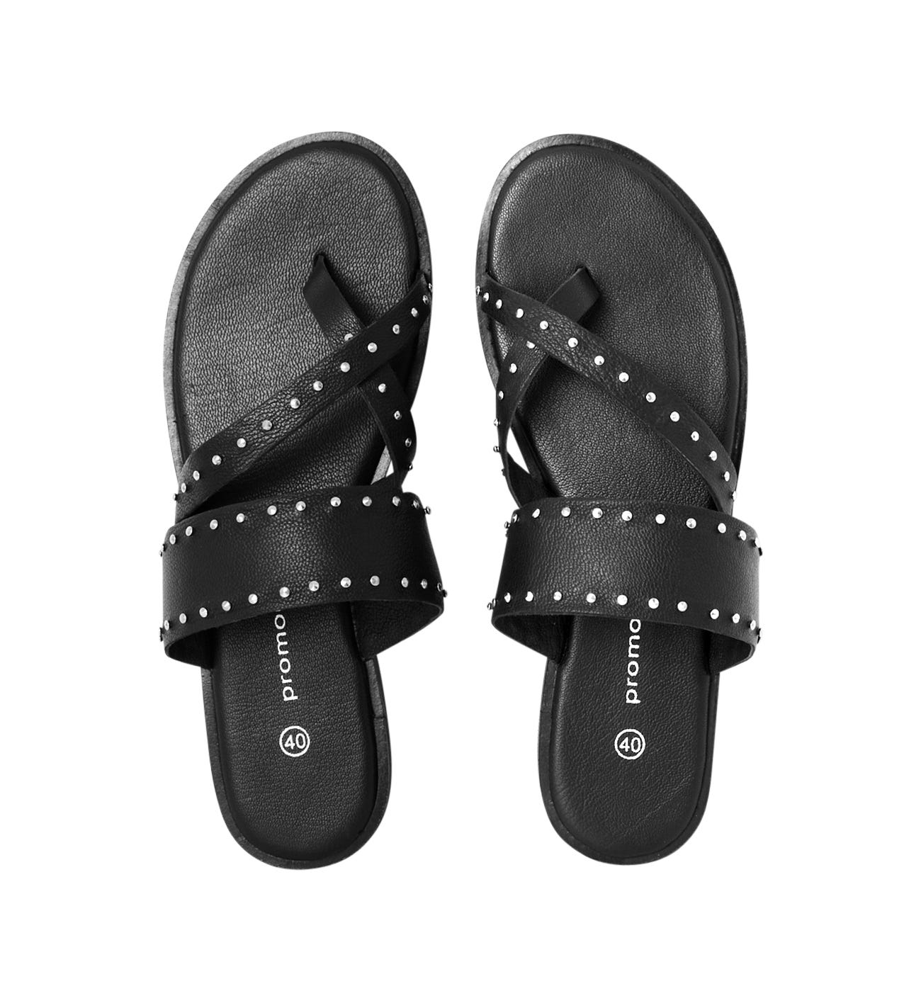 Sandalias piel tachuelas