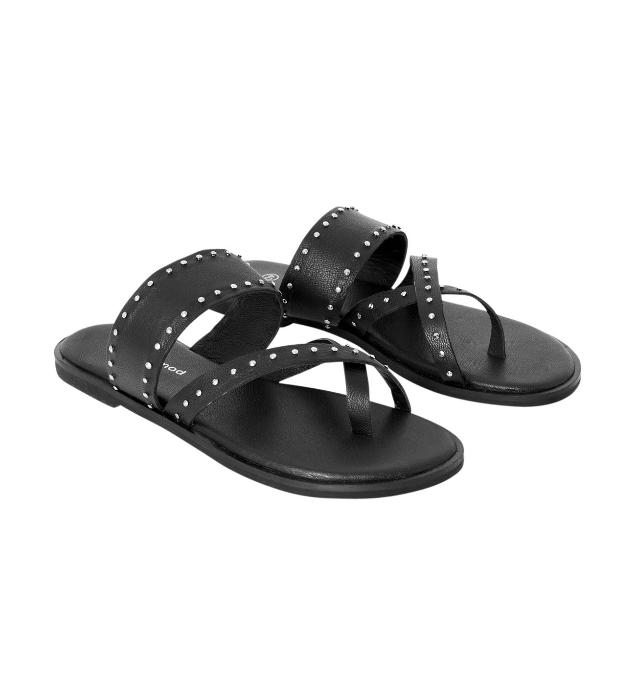 Sandalias piel tachuelas
