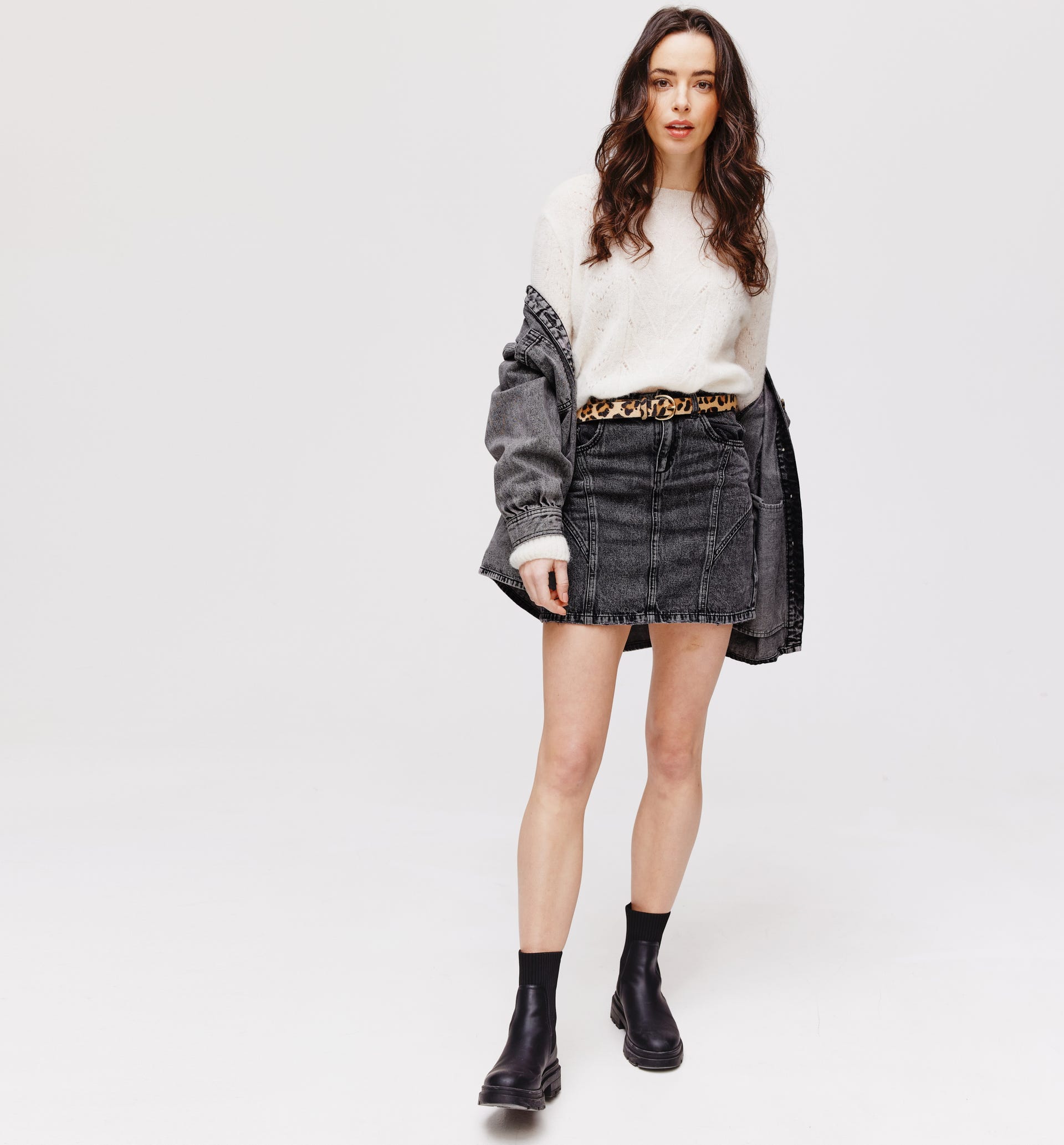 Jeans-Minirock