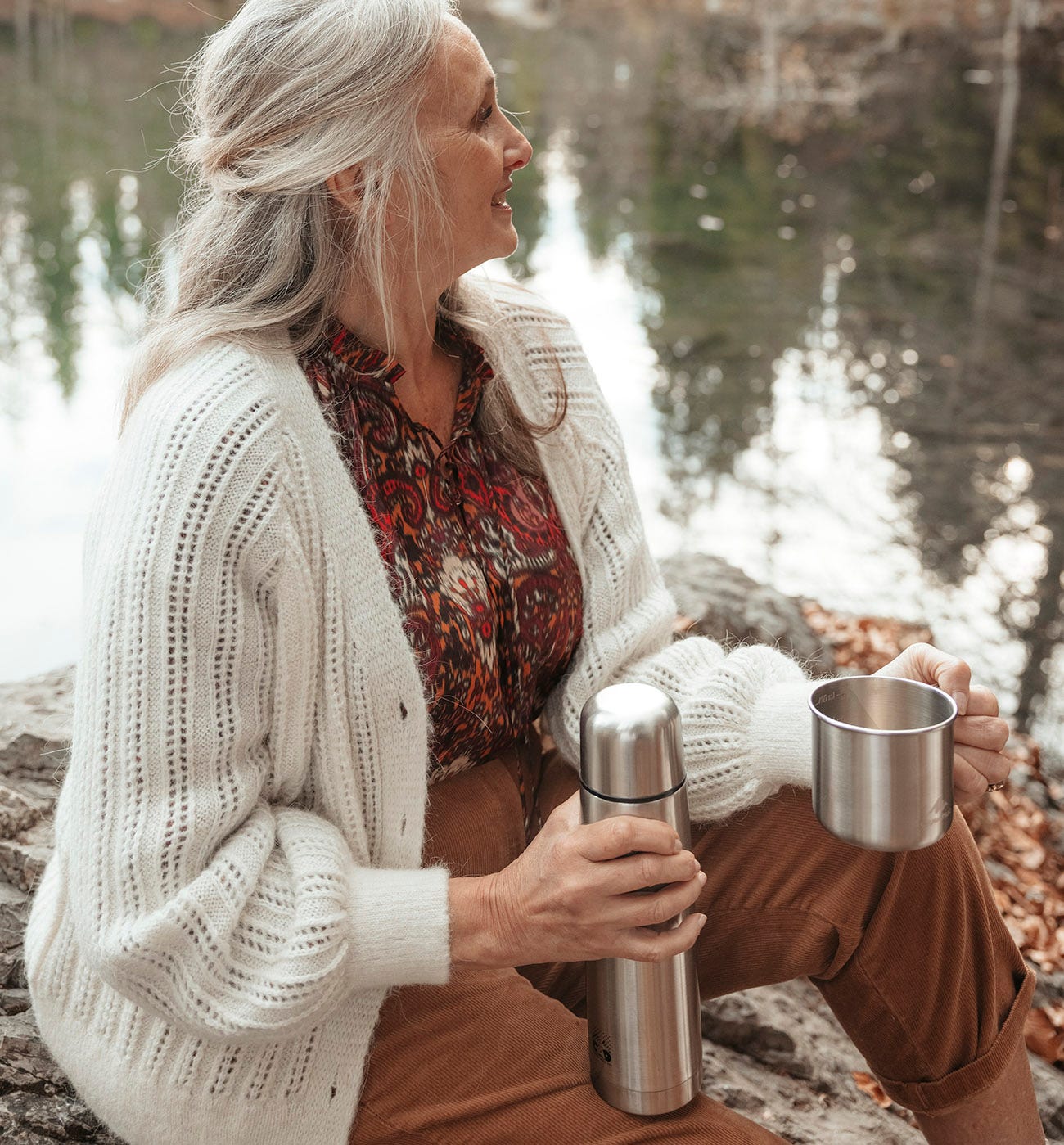 Cardigan mit Lochmuster
