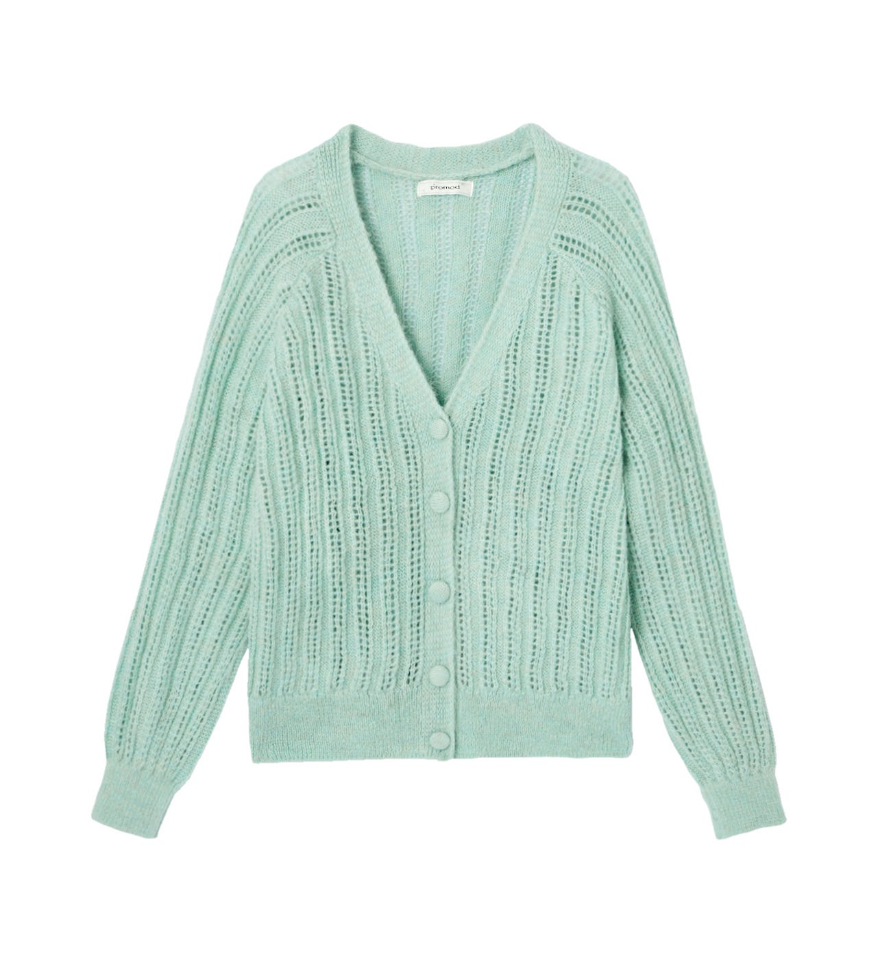 Cardigan mit Lochmuster