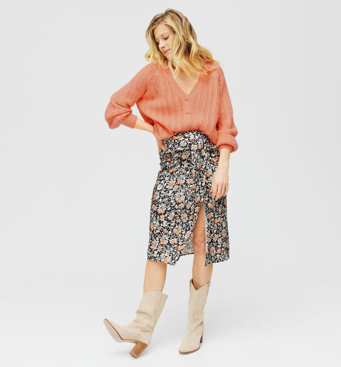 Cardigan mit Lochmuster