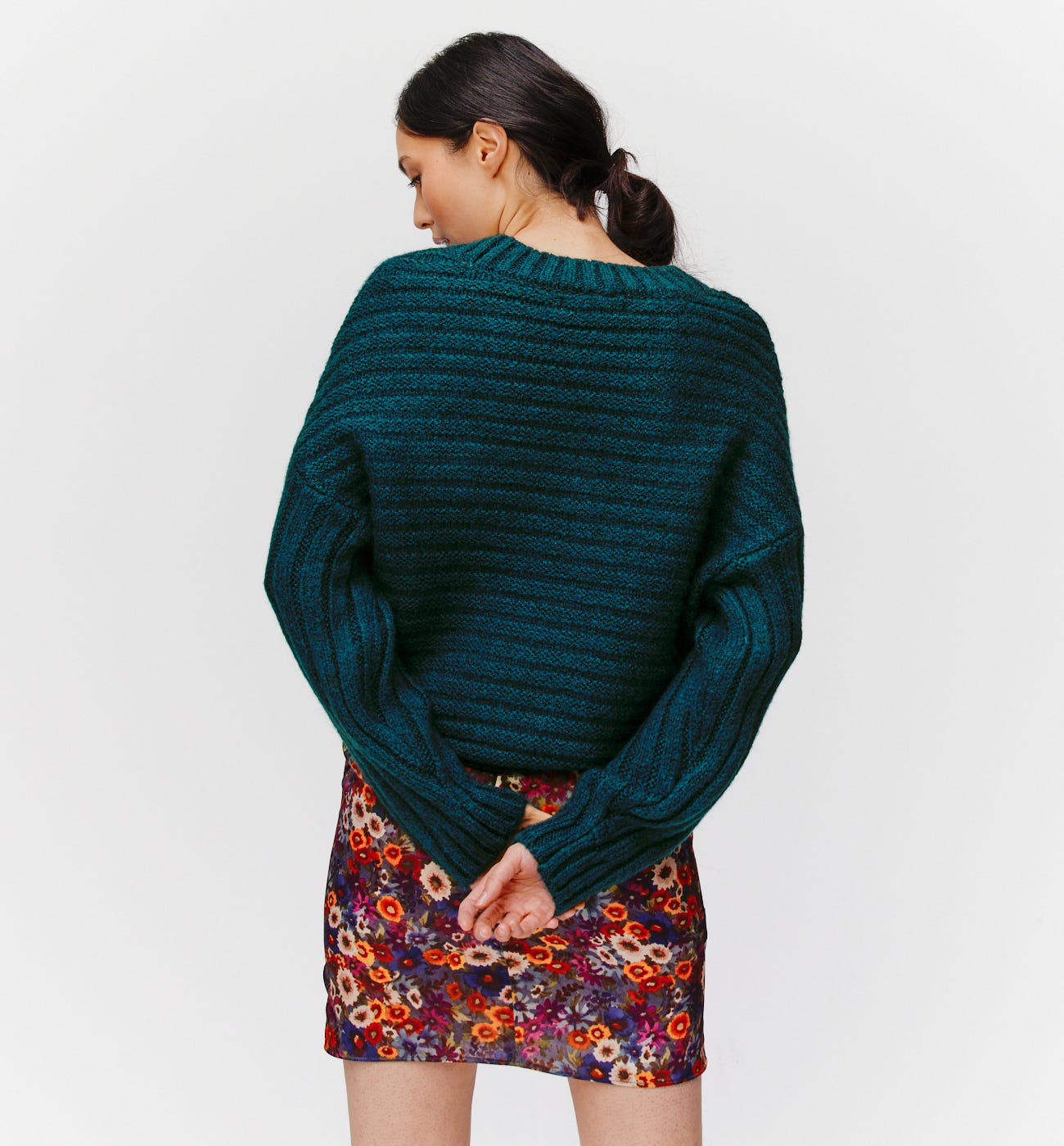 Grafik-Strickpullover