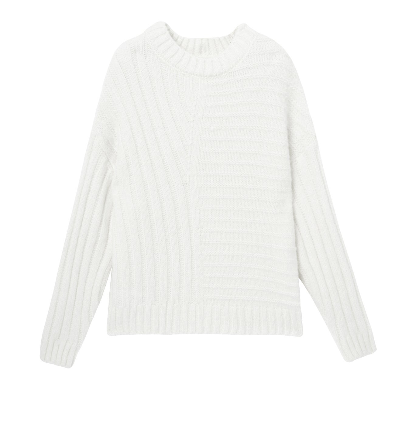 cream ribbed jumper