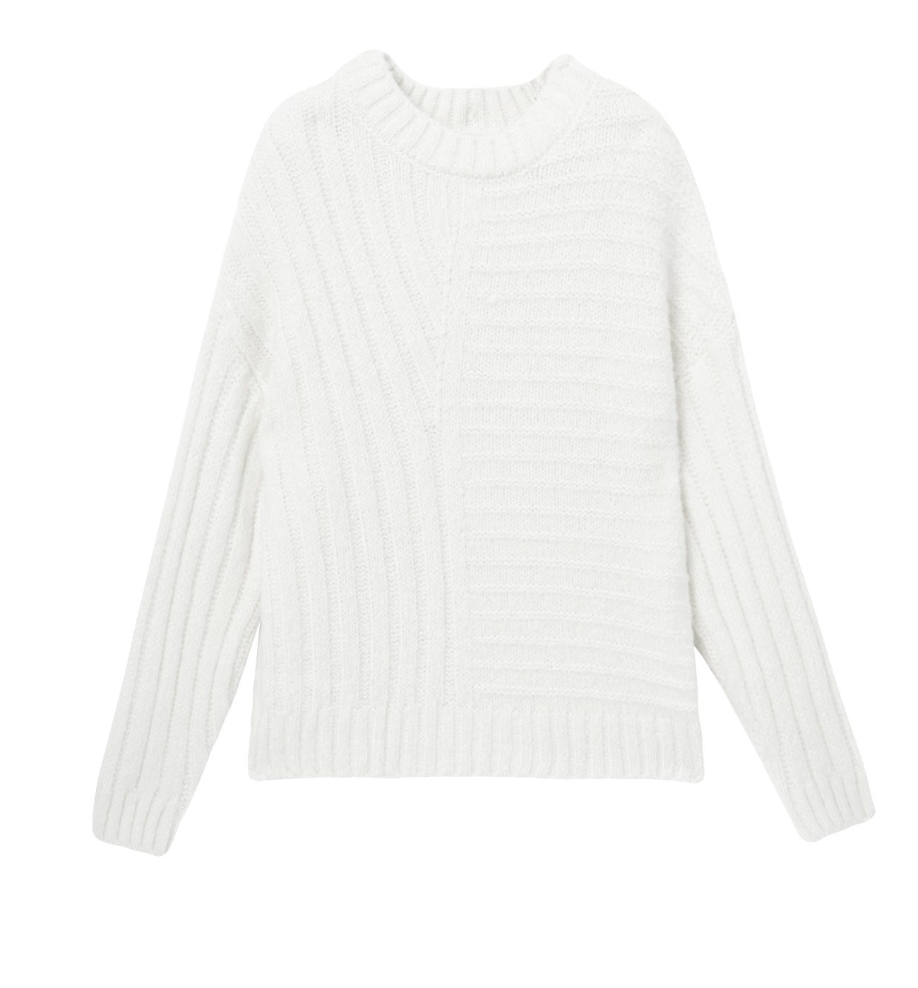 Maglia fantasia a coste