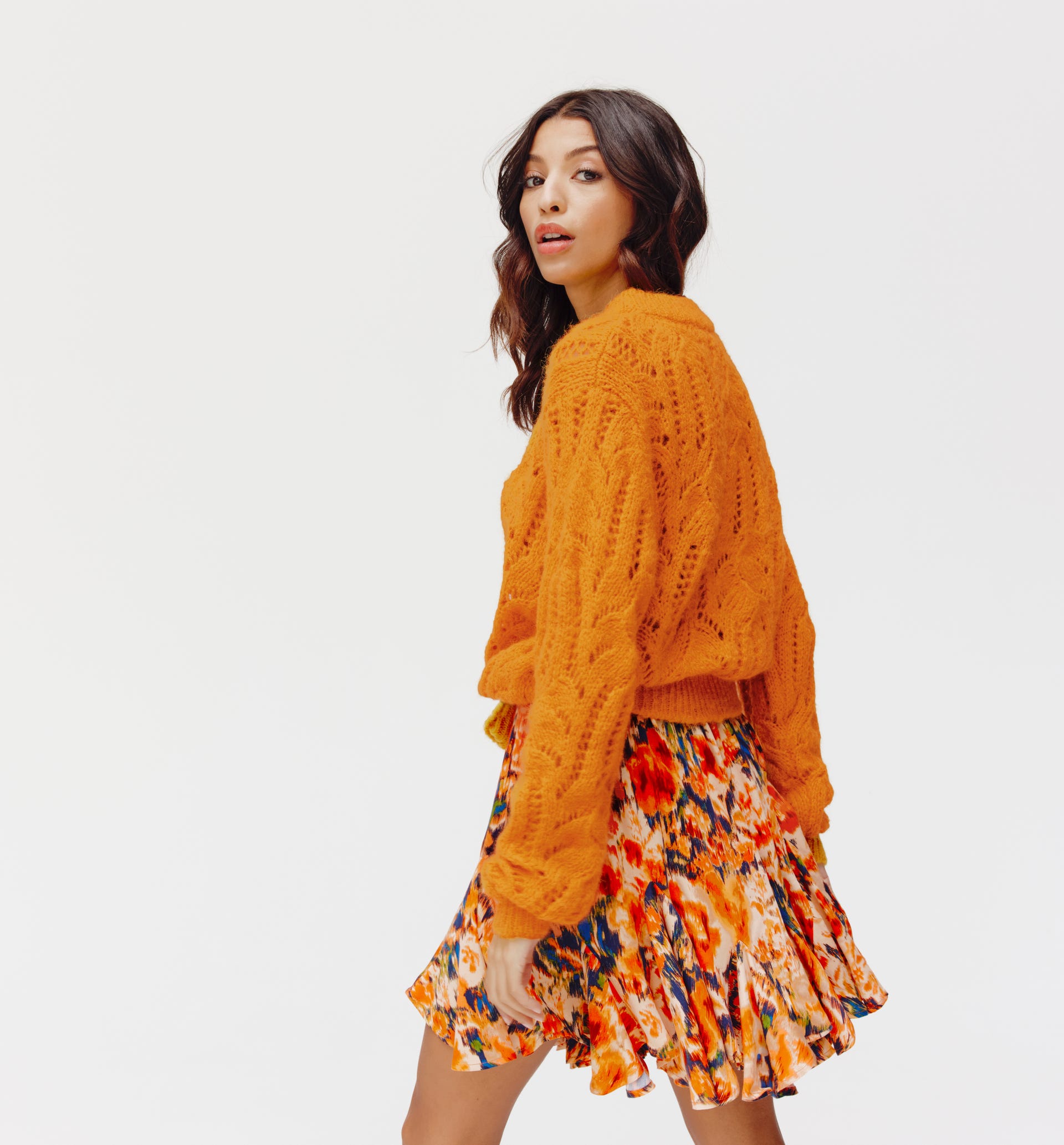 Short openwork jumper