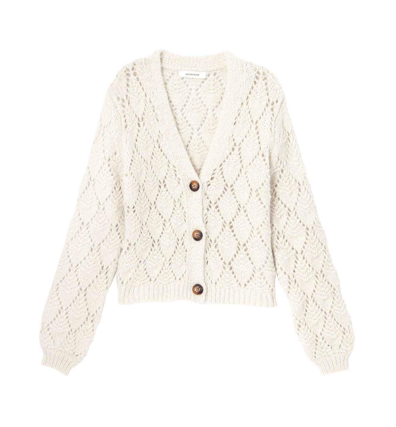 Cardigan corto a trafori